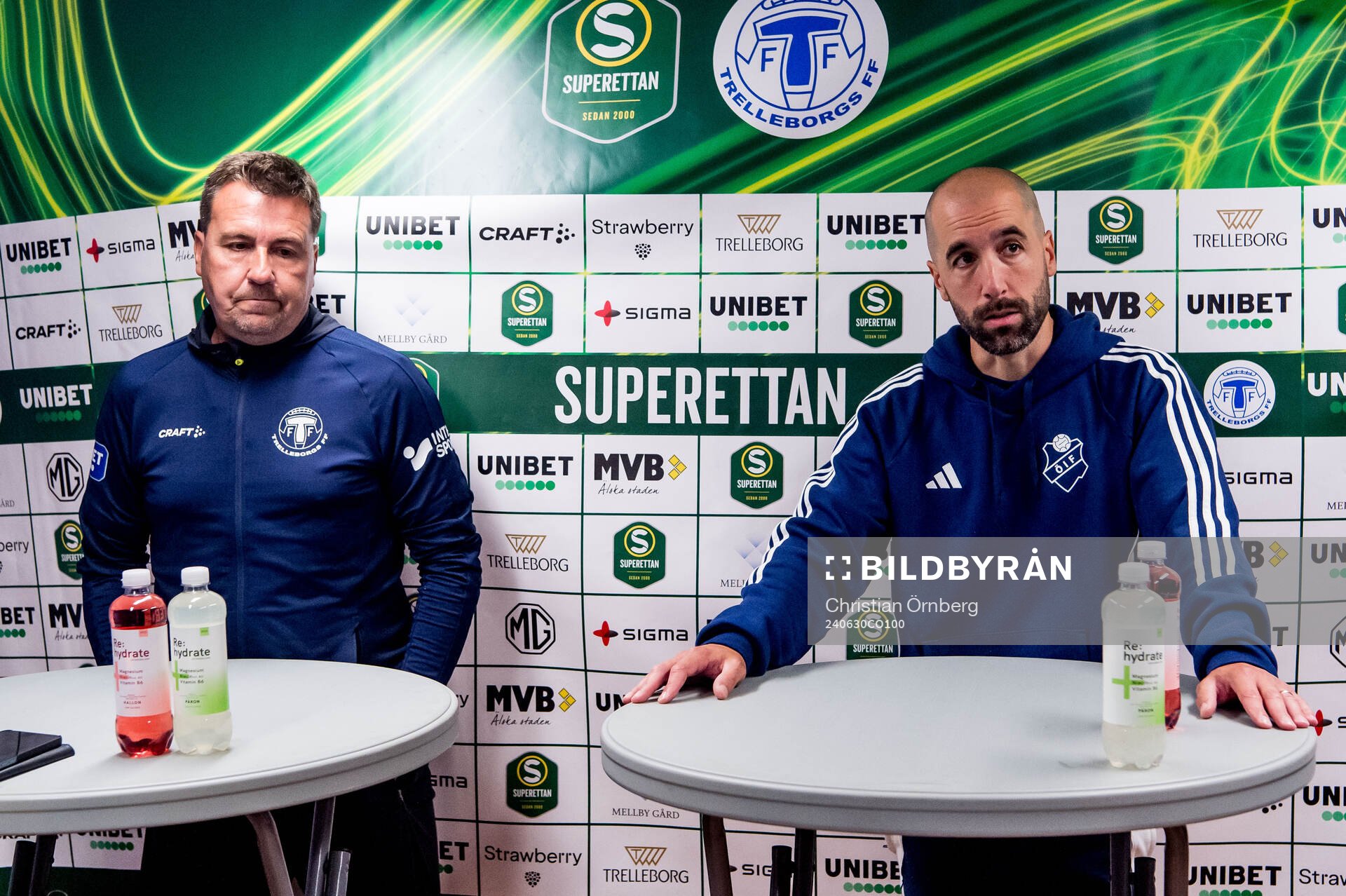 Trelleborgs tränare Stefan Jacobsson och Östers tränare