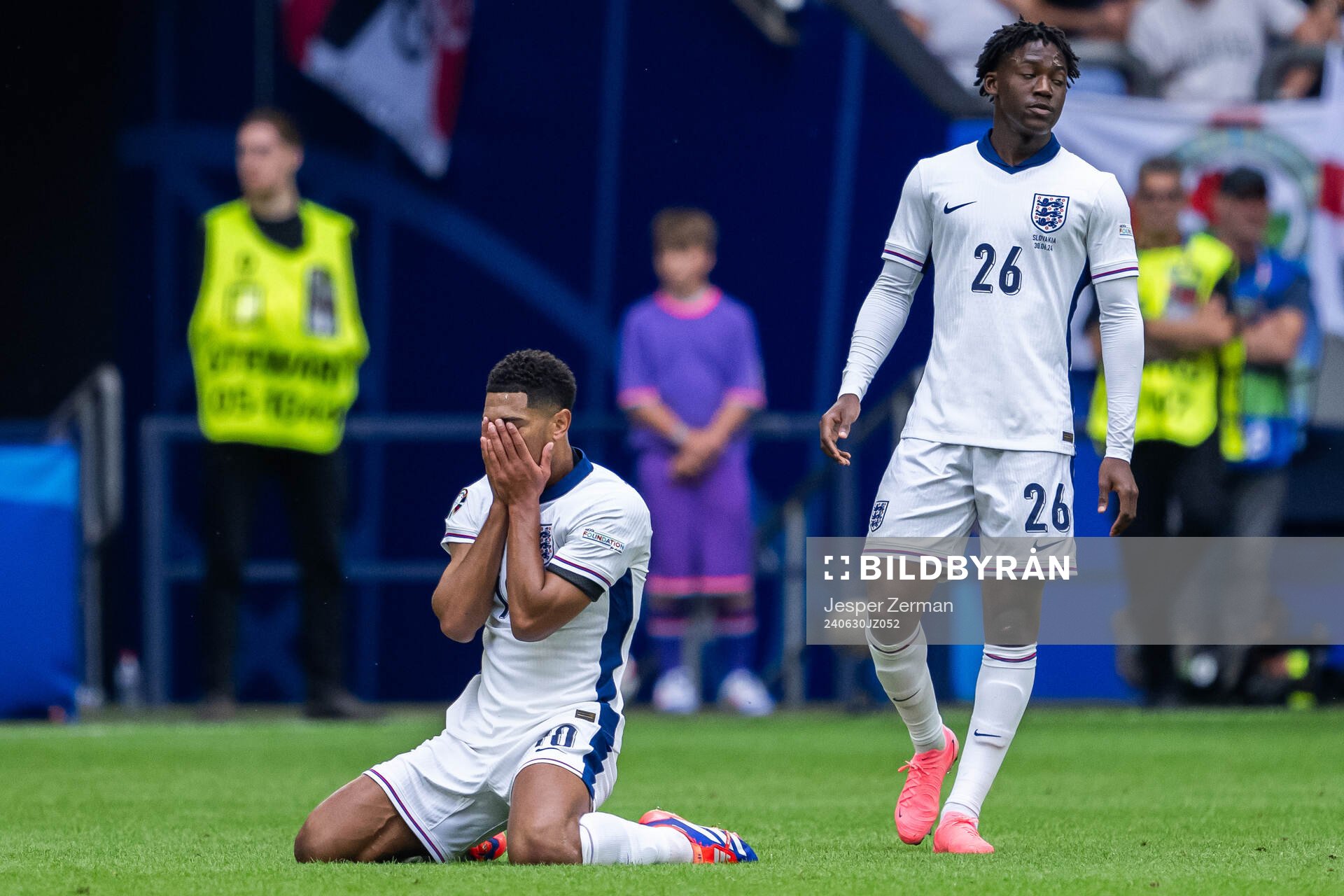 Jude Bellingham of England reacts