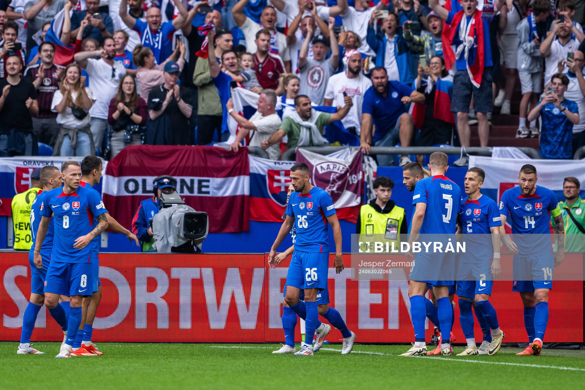 Players of of Slovakia celebrate