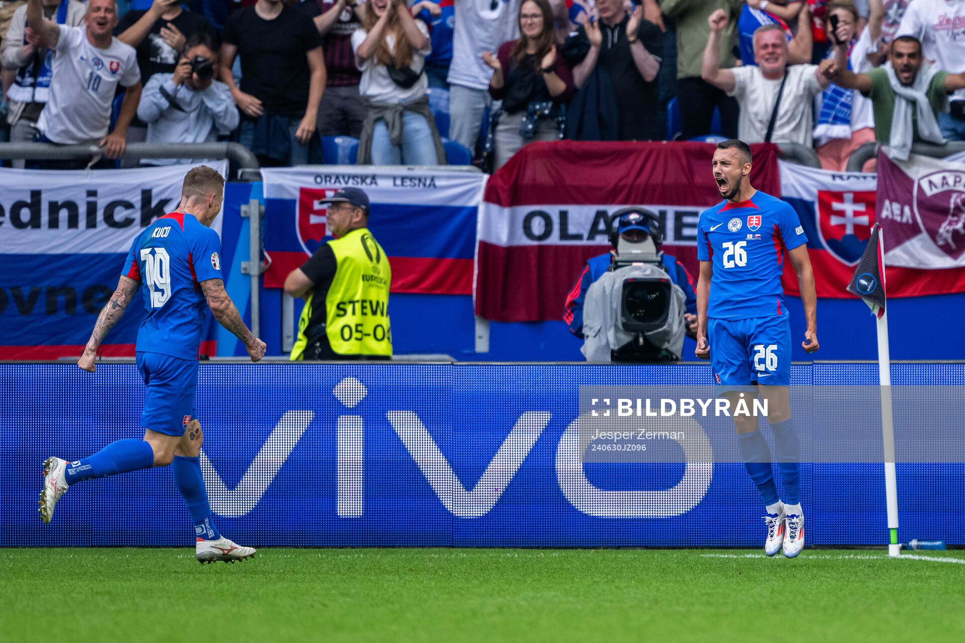 Ivan Schranz of Slovakia celebrates