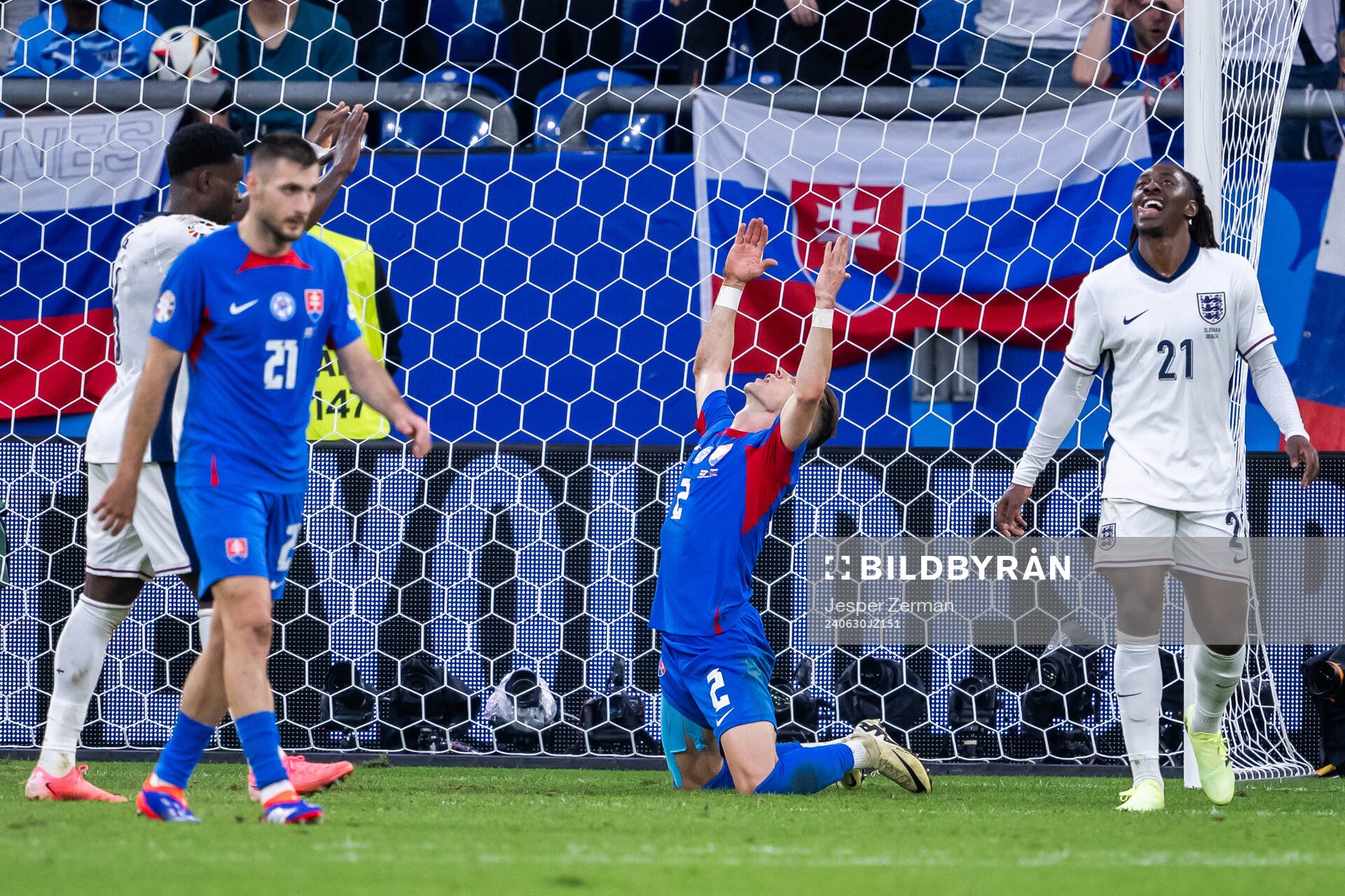 Peter Pekarik of Slovakia looks dejected