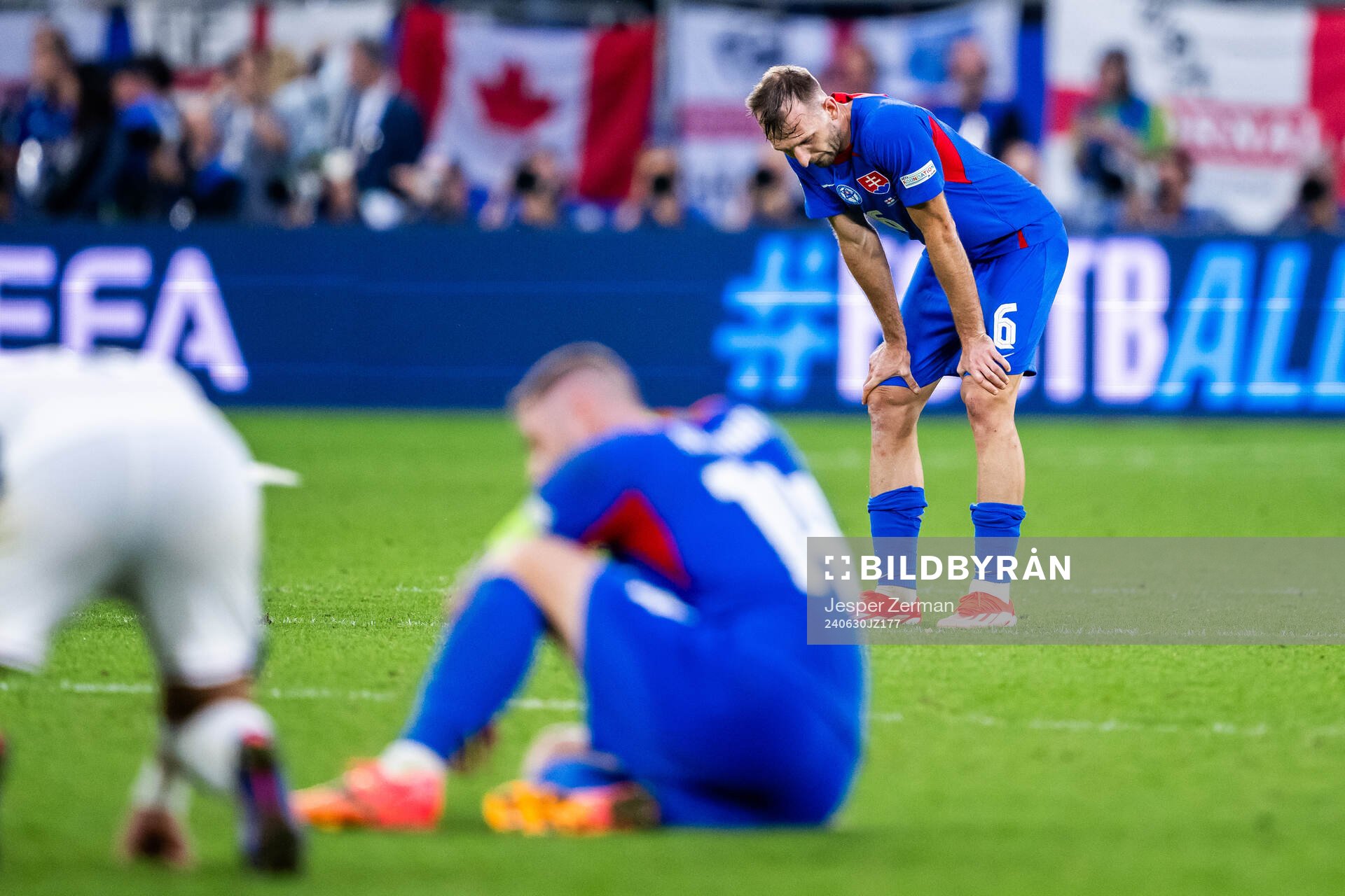 Norbert Gyömber of Slovakia looks dejected