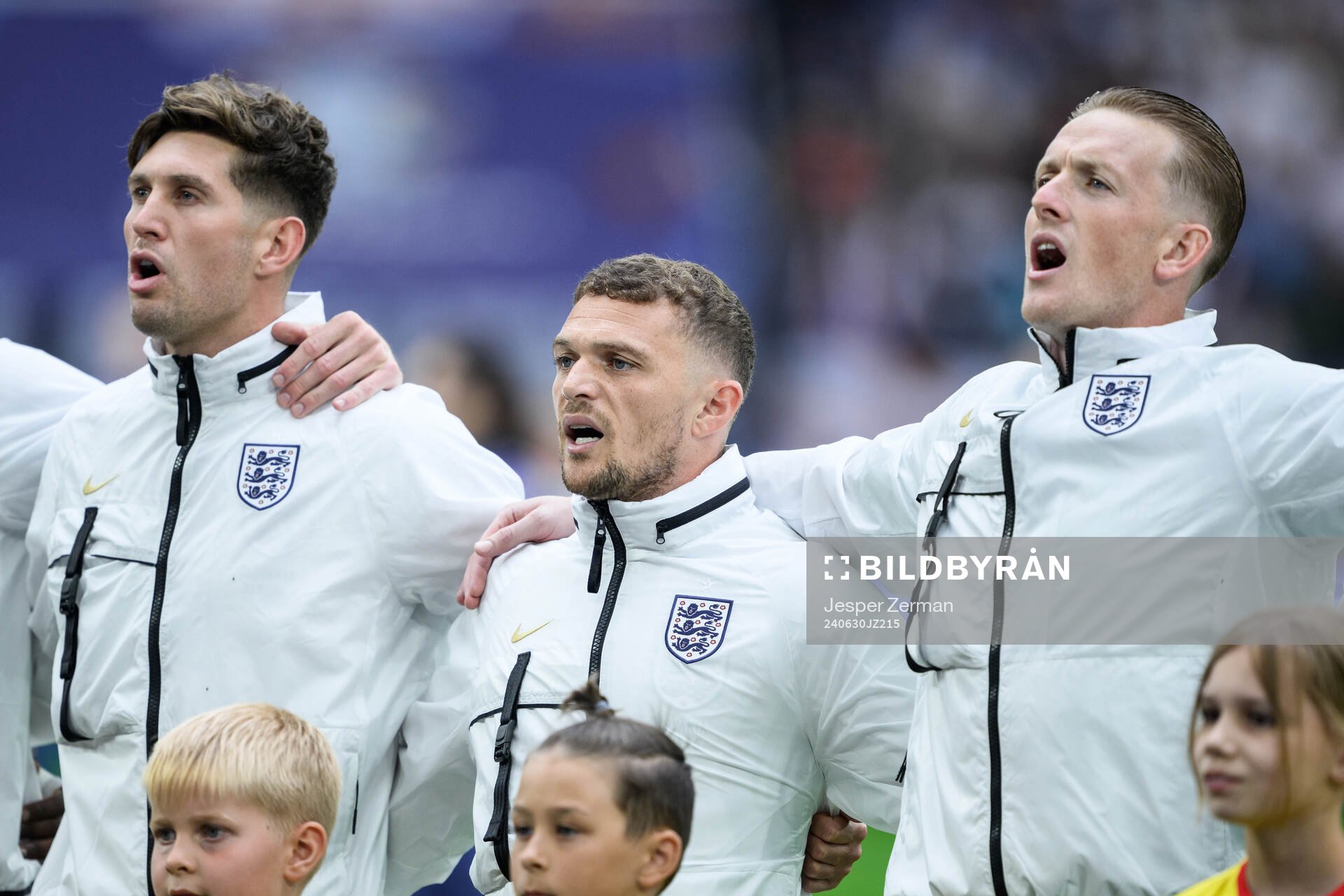 John Stones, Kieran Trippier and goalkeeper Jordan Pickford