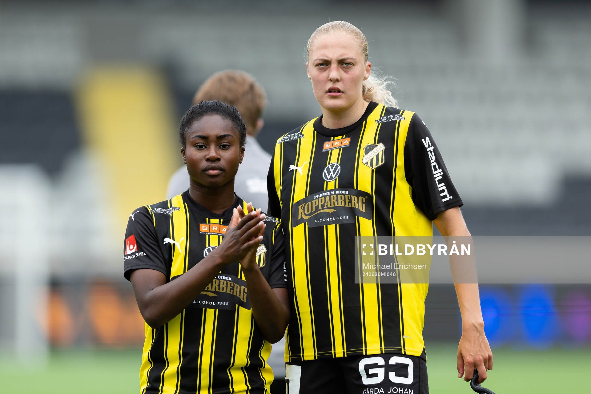 Häckens Monica Jusu Bah och Elma Junttila Nelhage