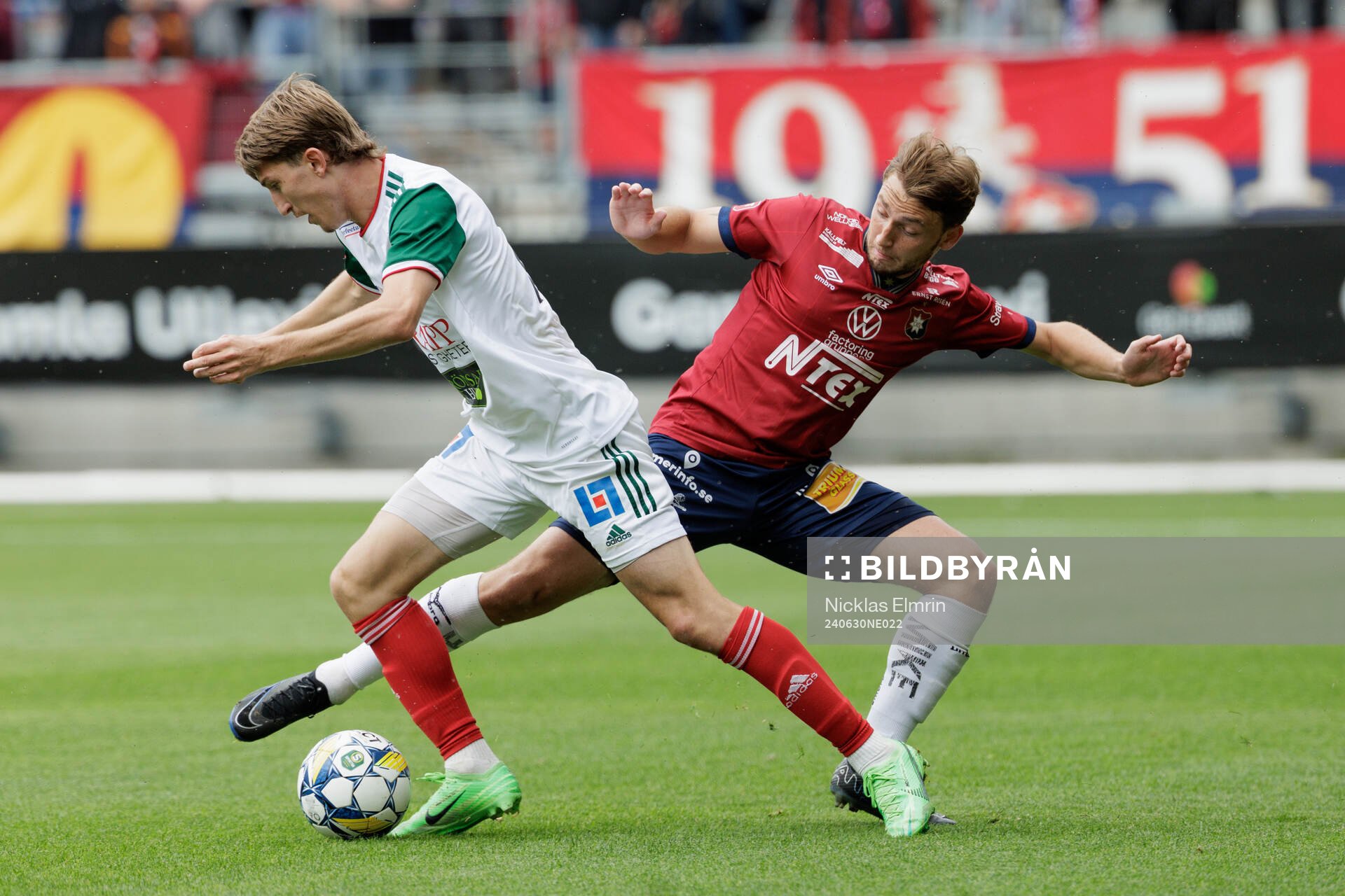 Skövde AIKs Hugo Engström och Örgrytes William Svensson