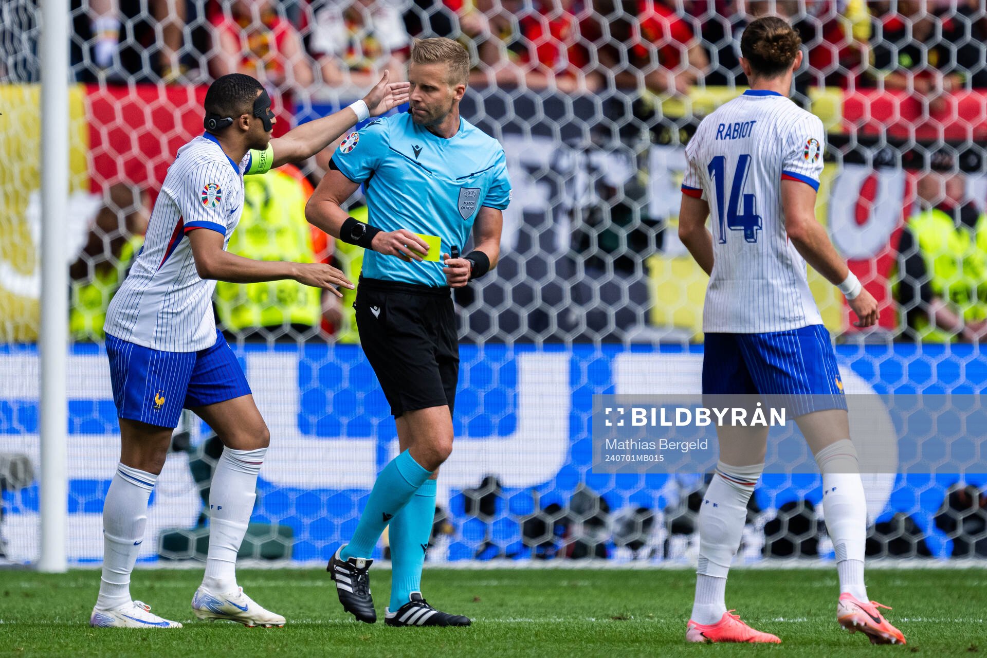 Kylian Mbappé of France reacts