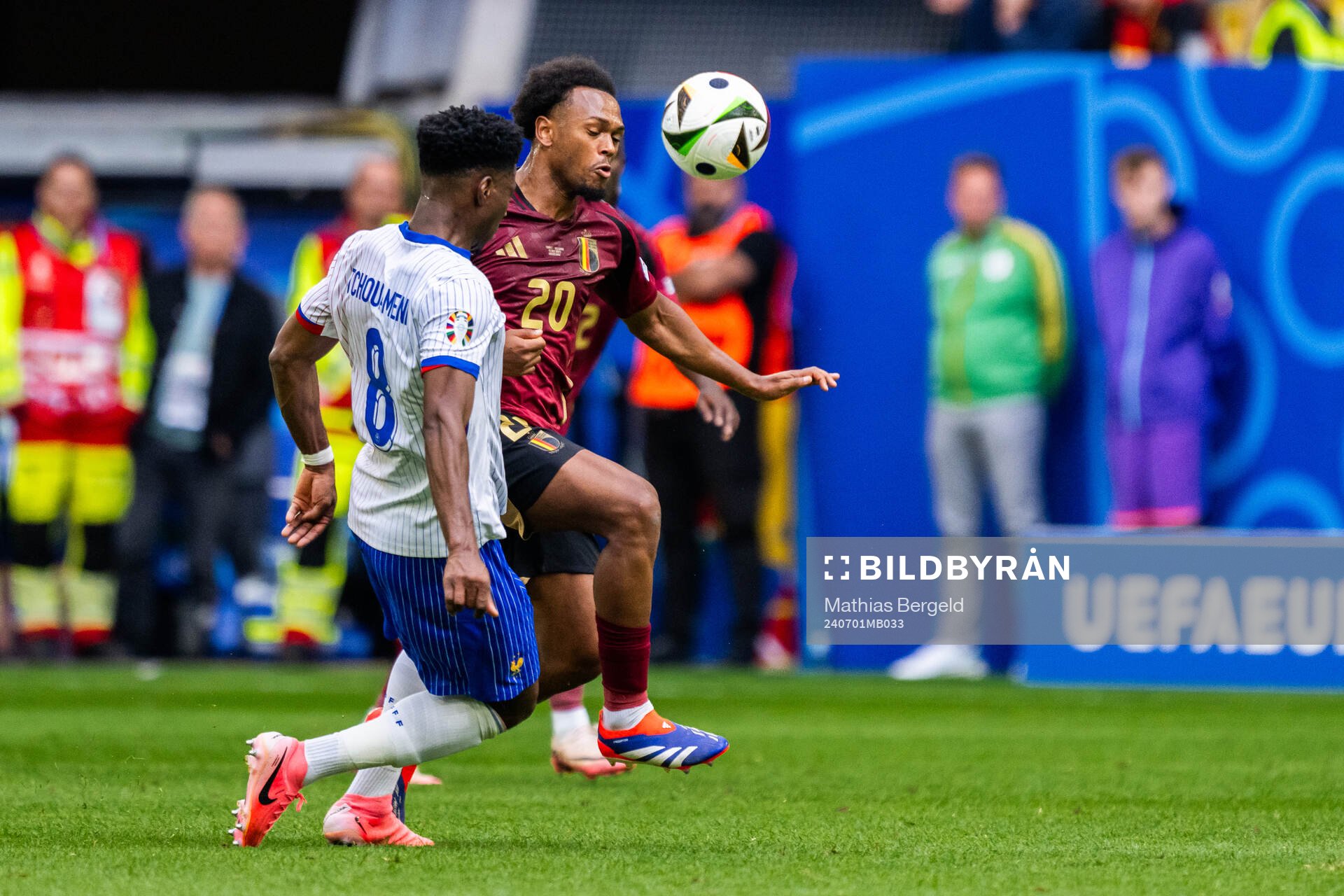 Aurélien Tchouameni of France and Ikoma-Lois Openda of