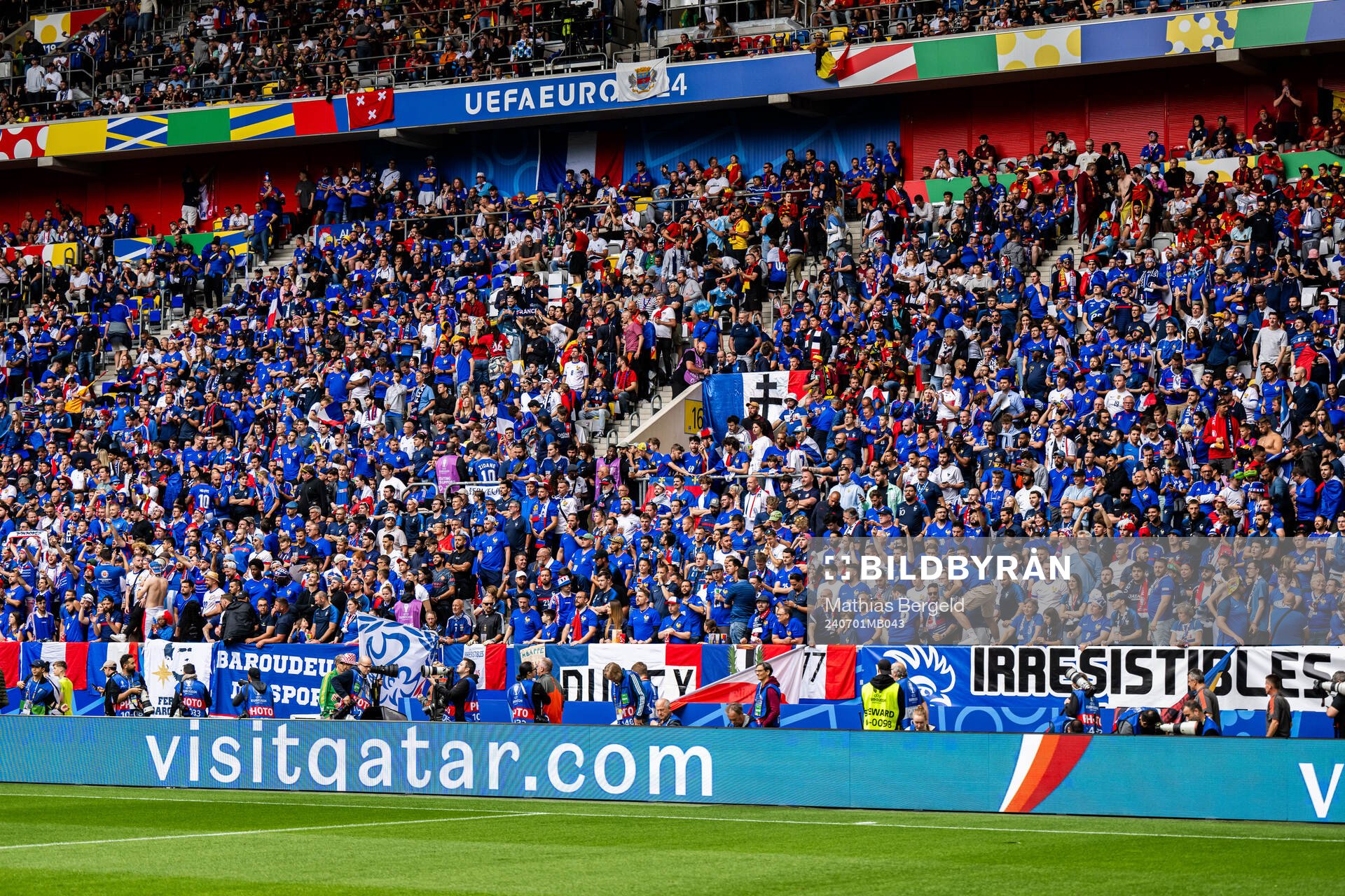 Supporters of France ahead the UEFA Euro 2024 Football