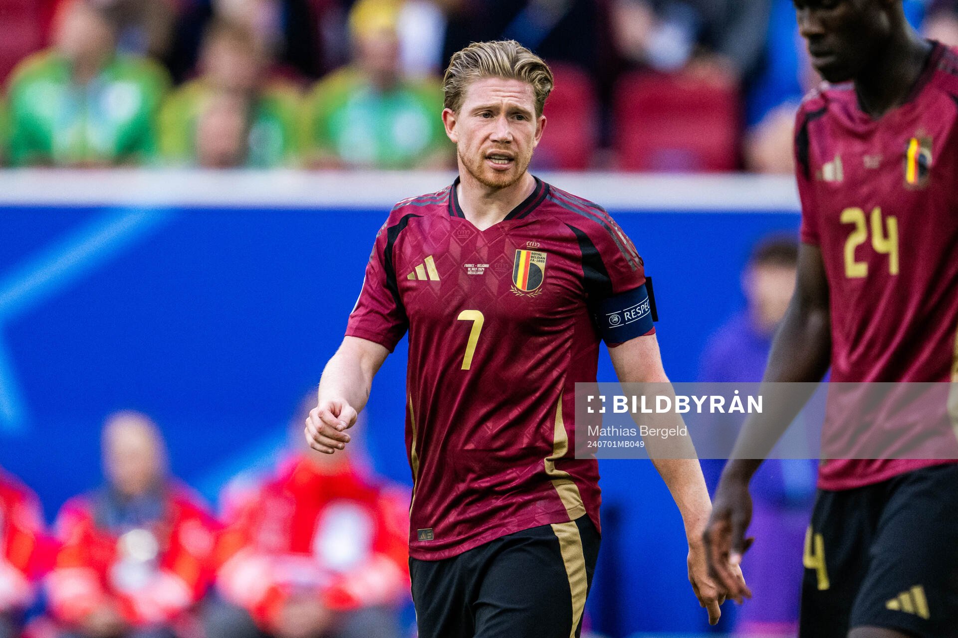 Kevin De Bruyne of Belgium looks dejected