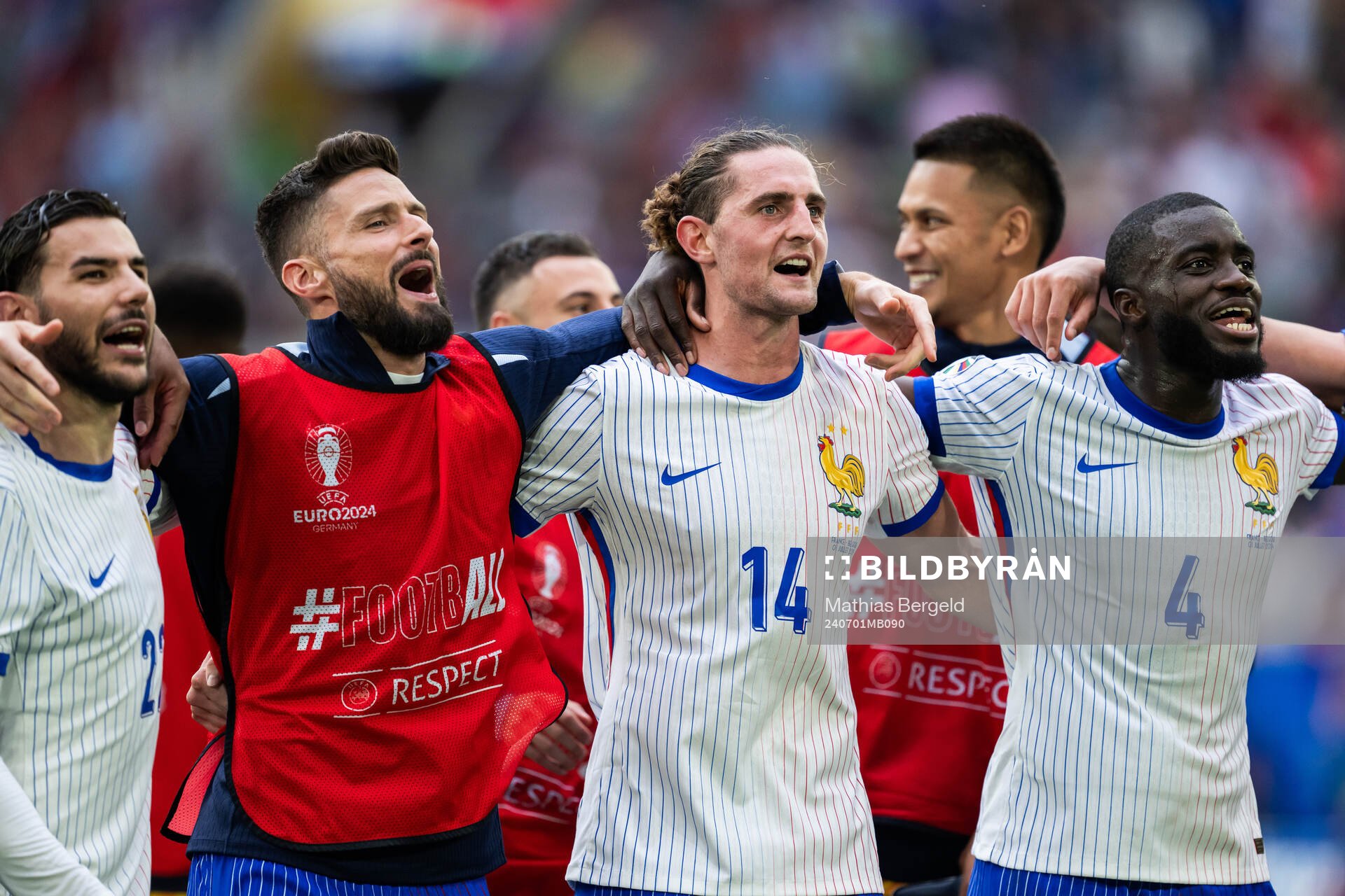 Theo Hernandez, Olivier Giroud, Adrien Rabiot and Dayot