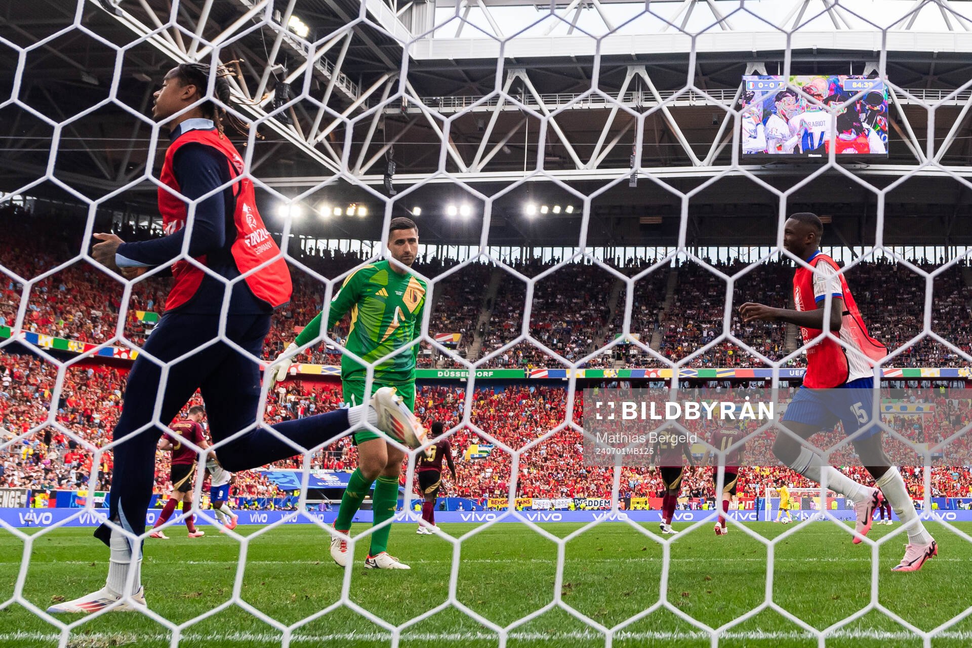 Goalkeeper Koen Casteels of Belgium looks dejected