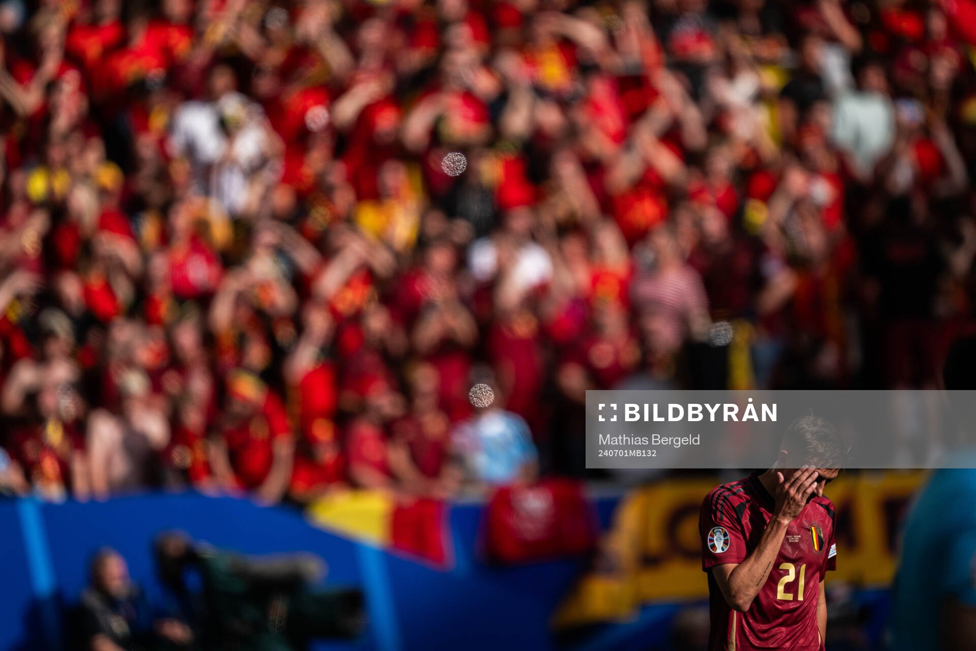 Timothy Castagne of Belgium looks dejected