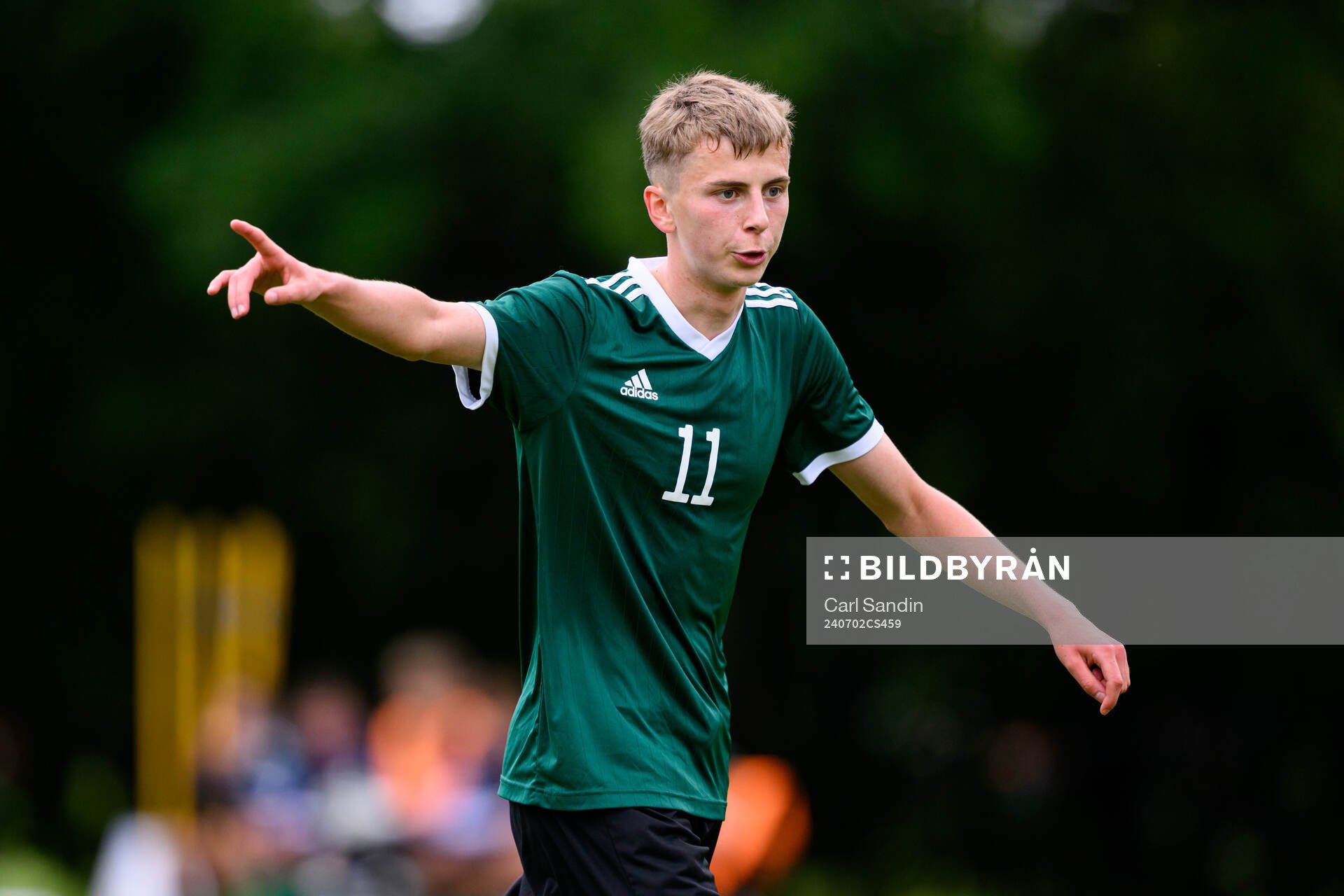 Melwin Cupan, IFK Norrköping FK under en fotbollsmatch på SvFF:s riksläger för P15 den 2 juli 2024 i Halmstad. 
