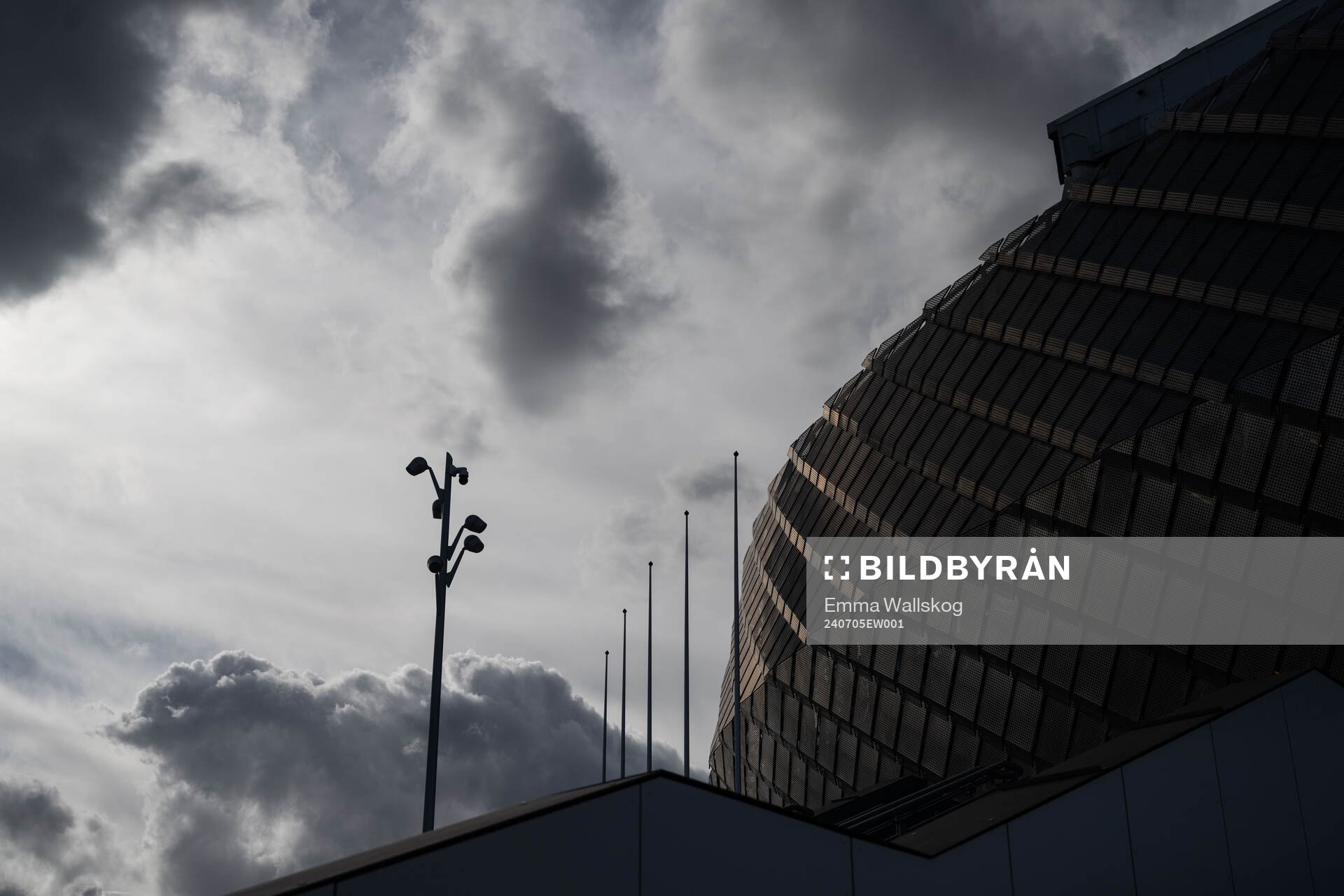 Exteriör vy av Tele2 Arena