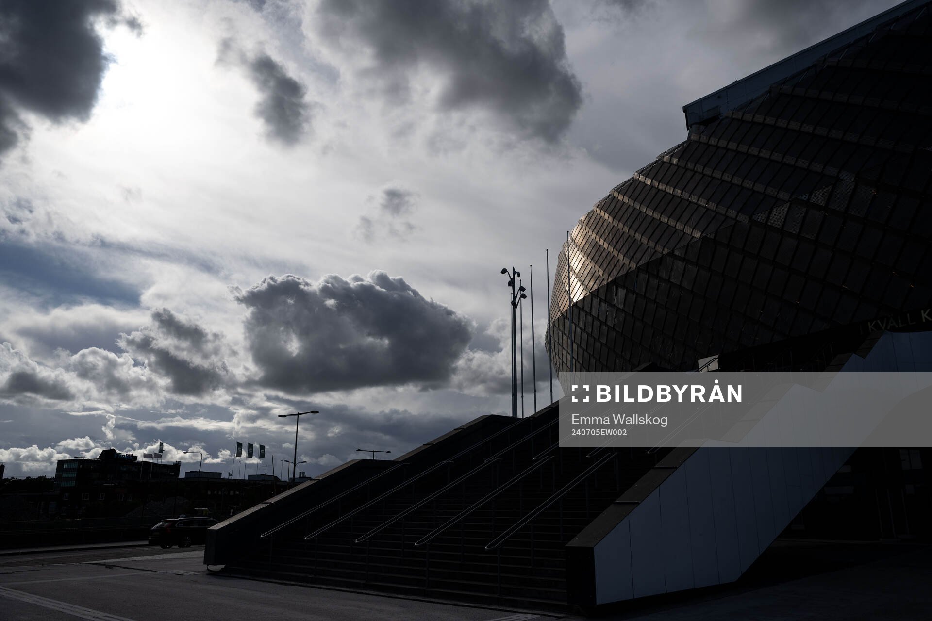 Exteriör vy av Tele2 Arena