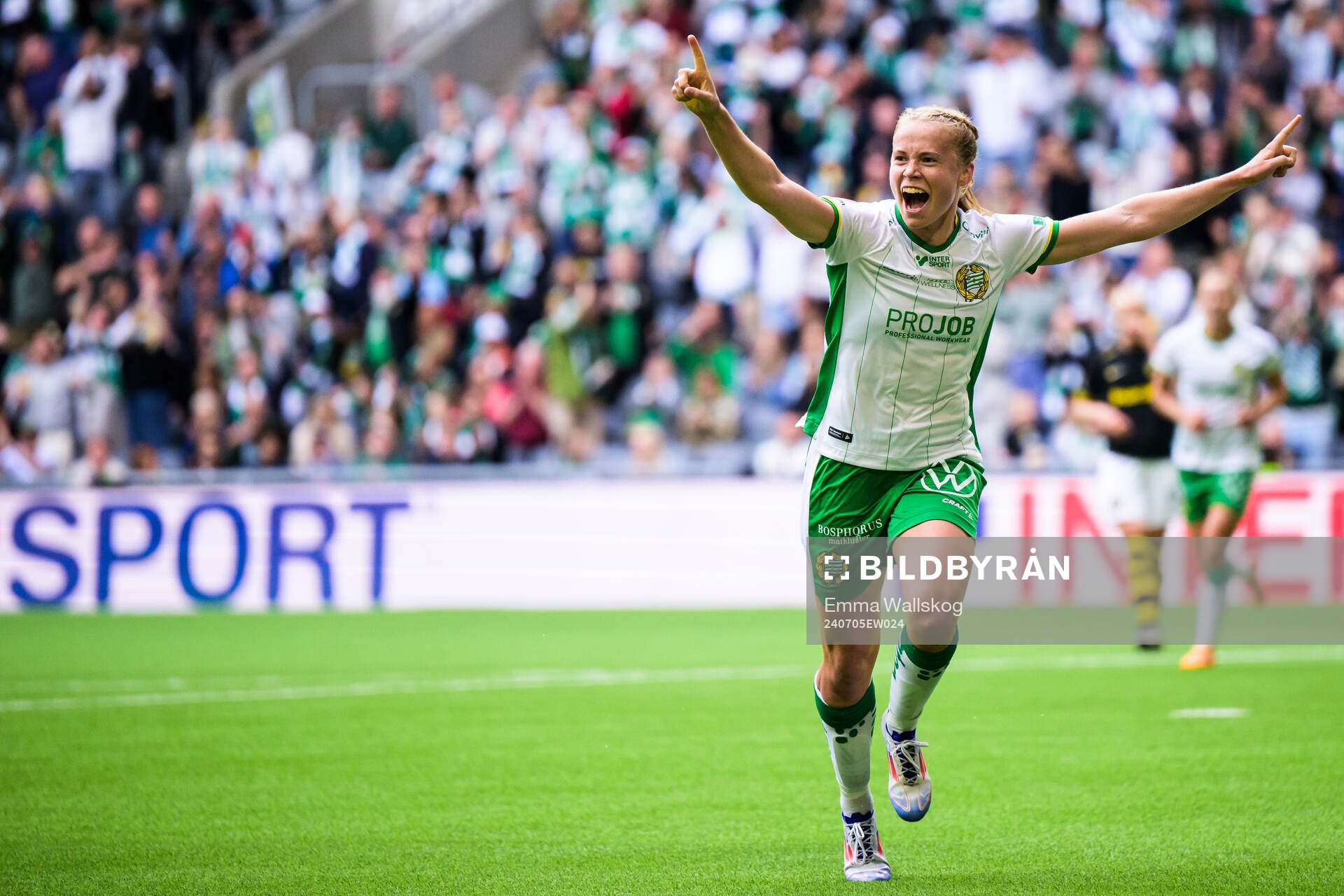 Hammarbys Julie Blakstad jublar
