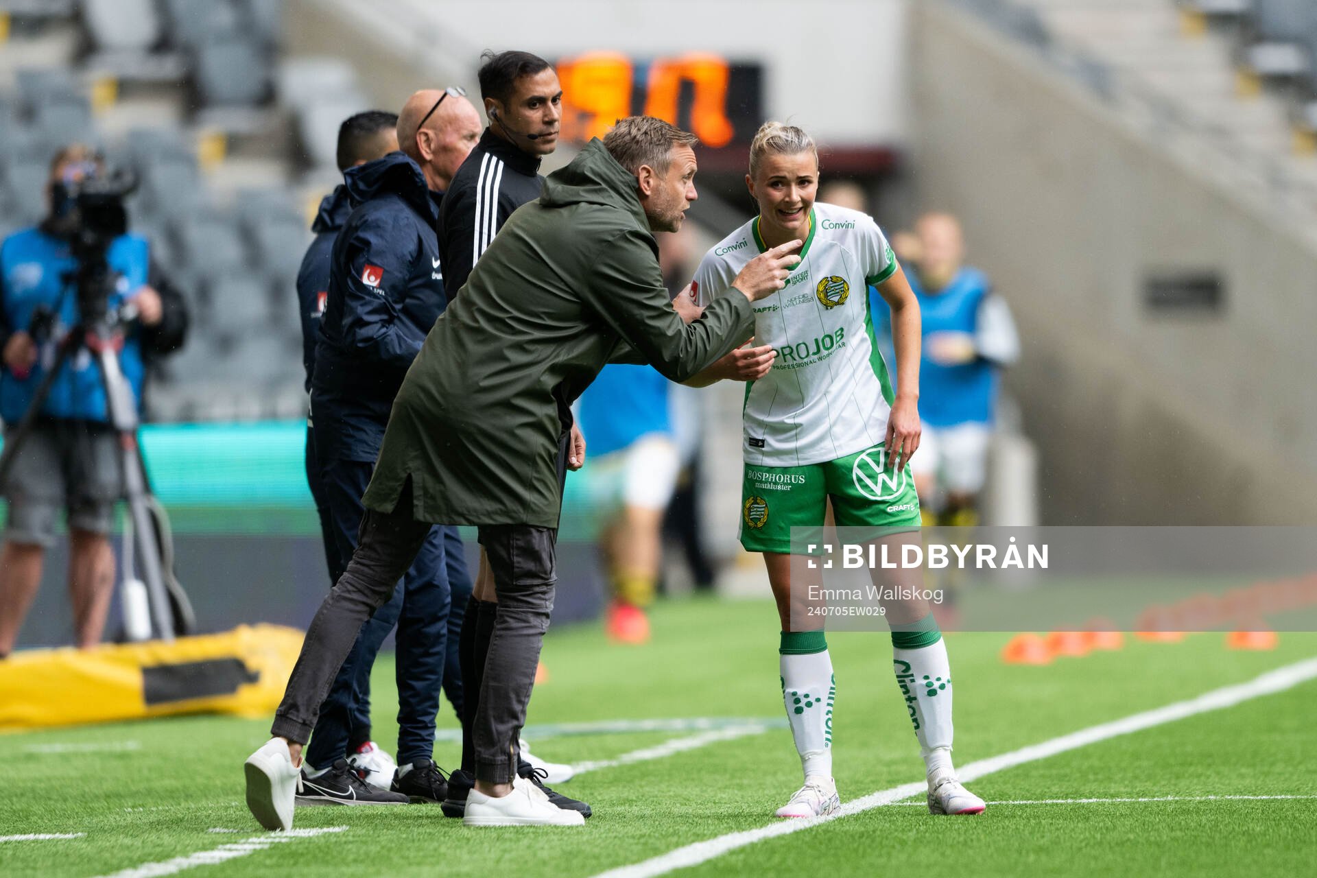 Hammarbys tränare Martin Sjögren och Thea Sørbo