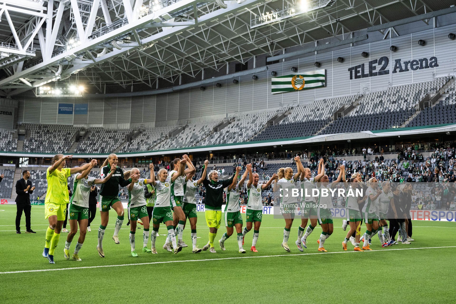 Hammarbys spelare jublar