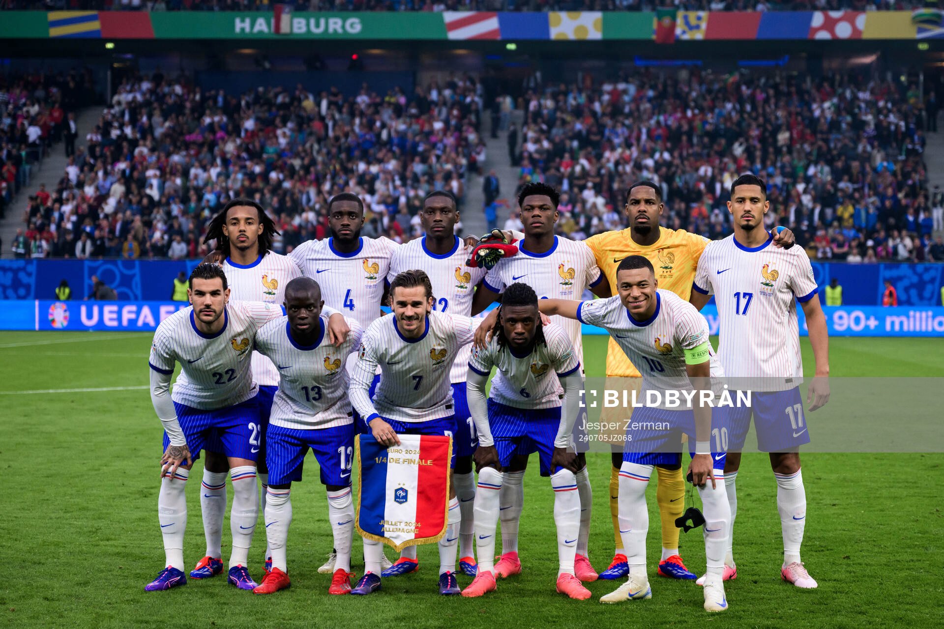 The starting eleven of France