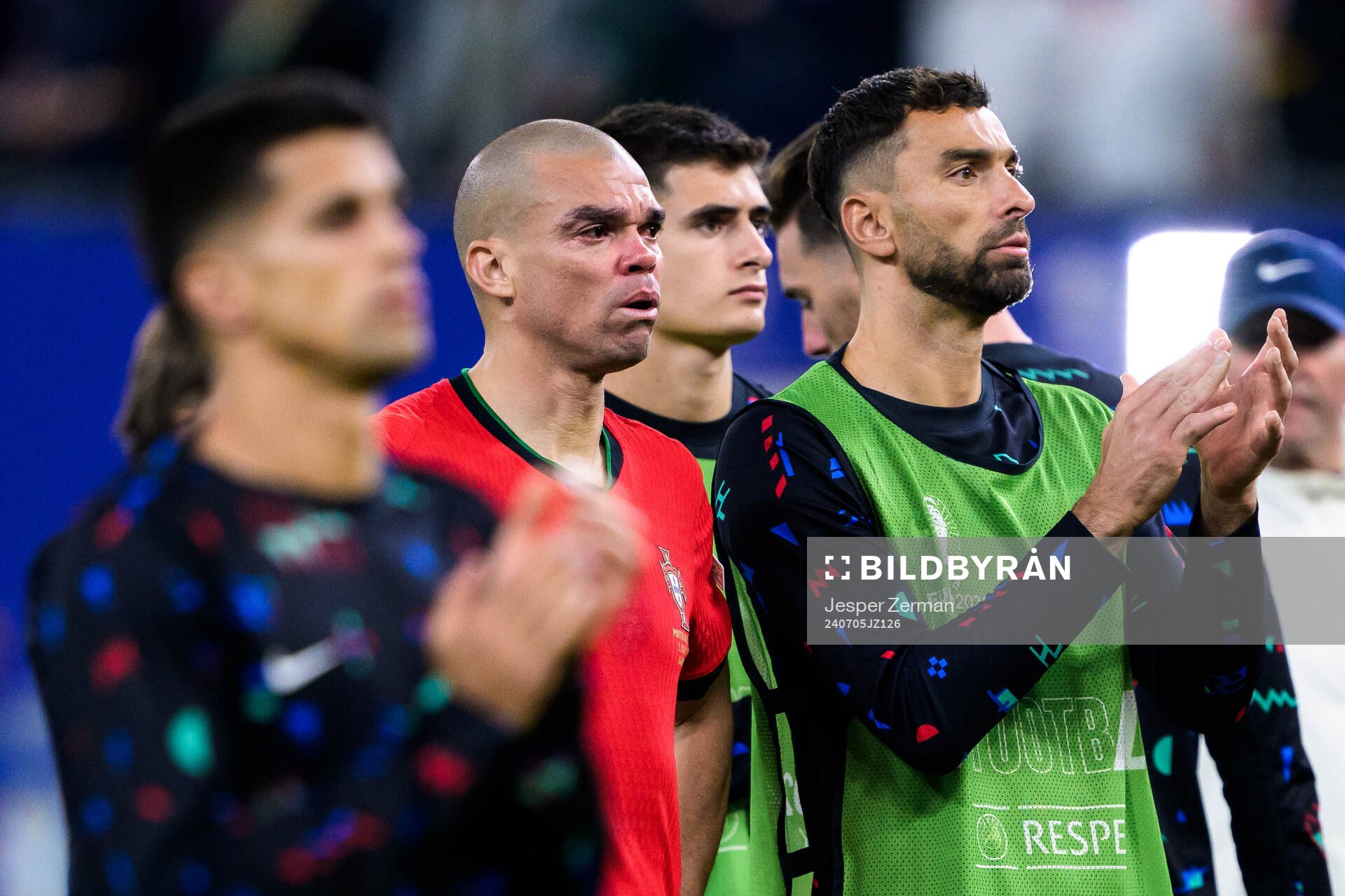 Pepe of Portugal looks dejected