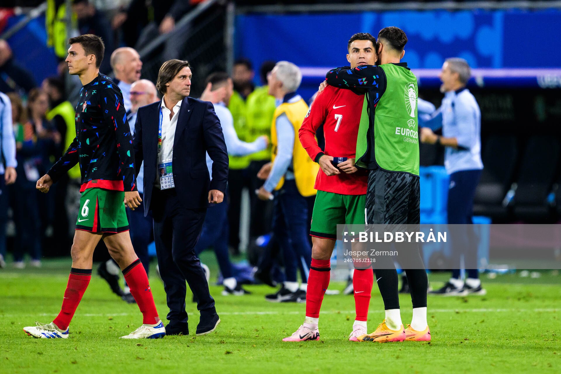 Cristiano Ronaldo of Portugal looks dejected