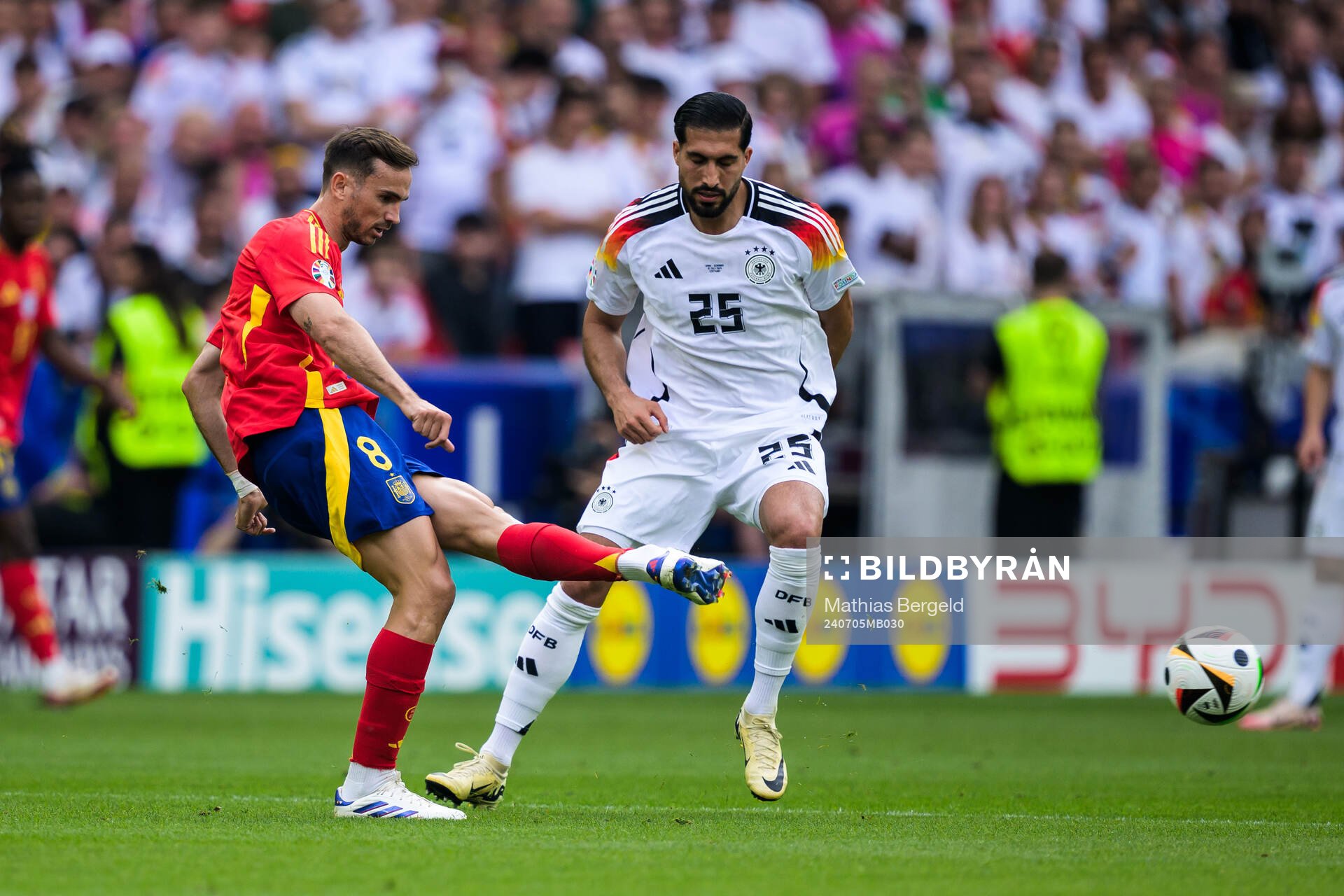 Fabian Ruiz Pena of Spain and Emre Can of Germany