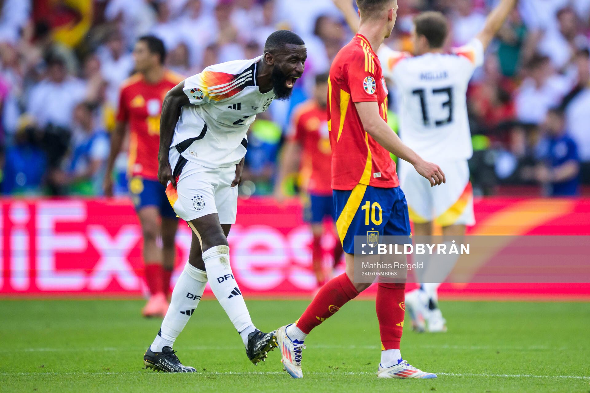 Antonio Ruediger of Germany reacts