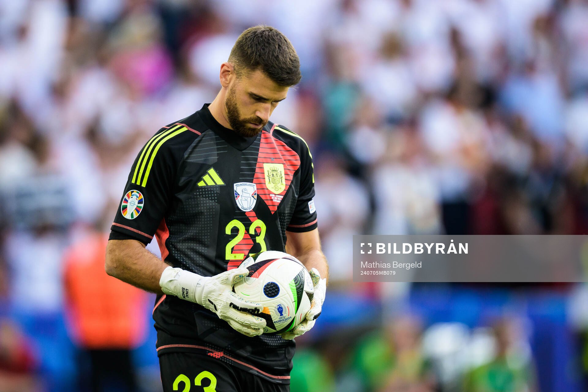 Goalkeeper Unai Simon Mendibil of Spain