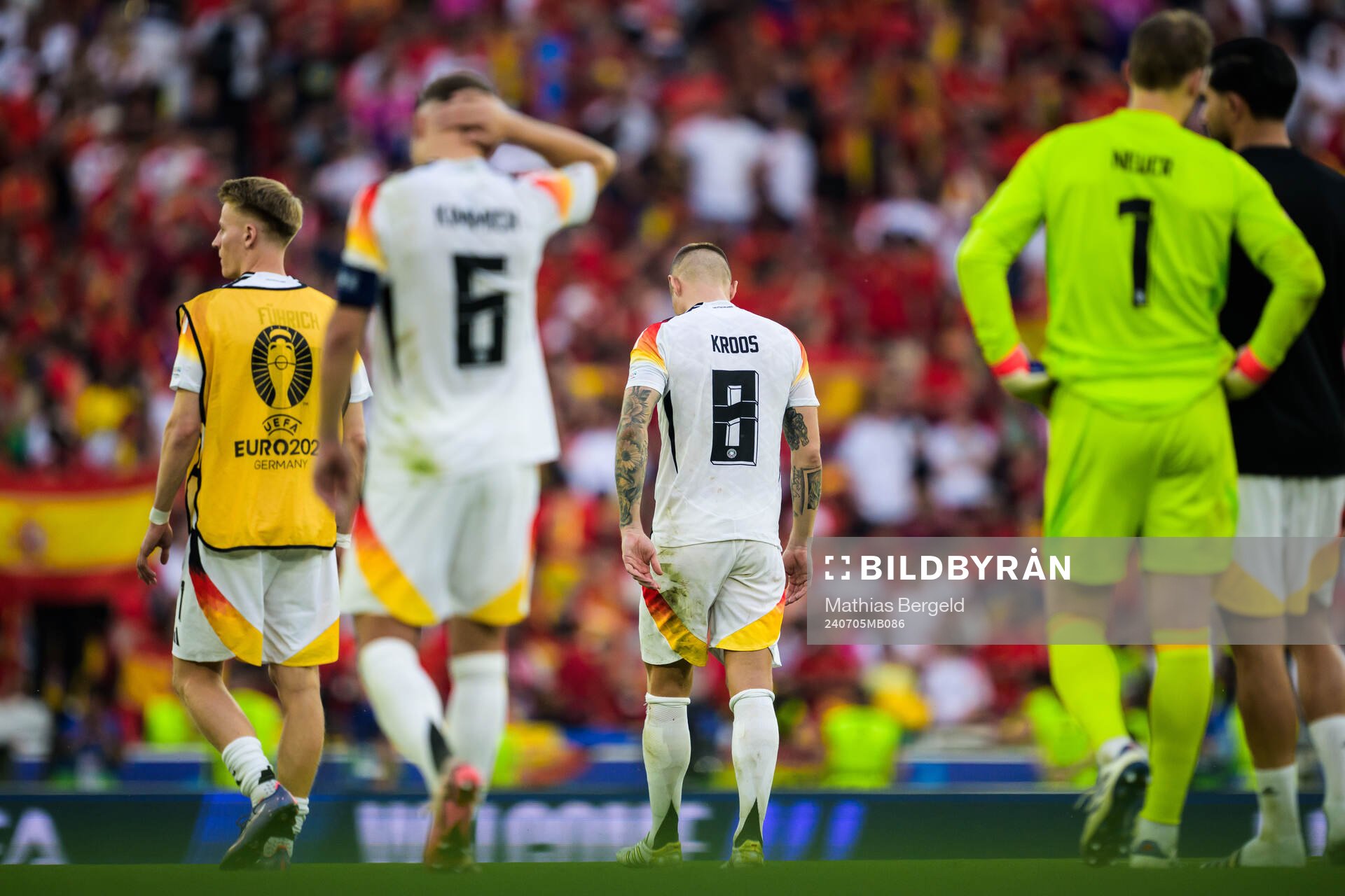 Toni Kroos of Germany looks dejected