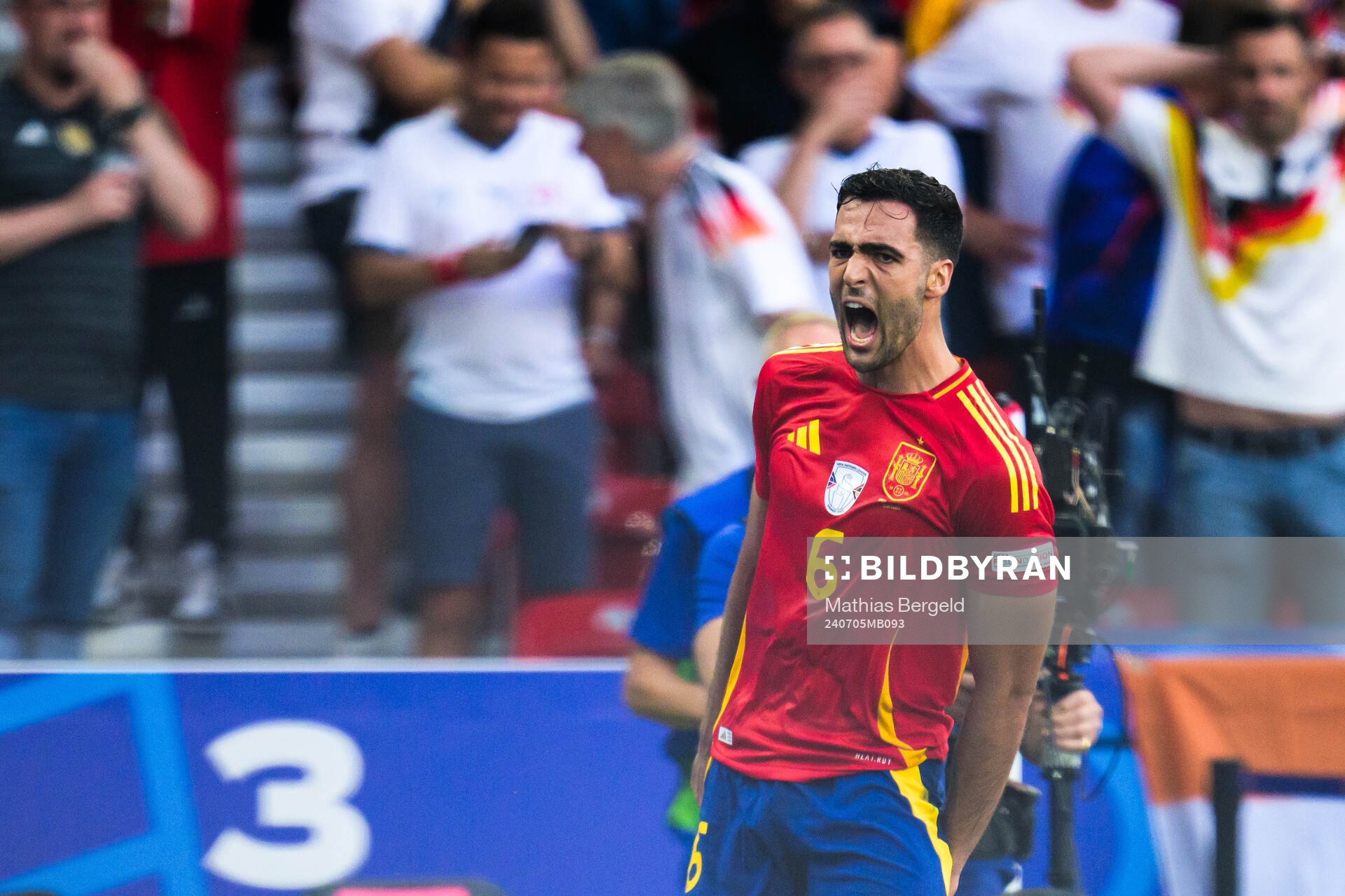 Mikel Merino of Spain celebrates