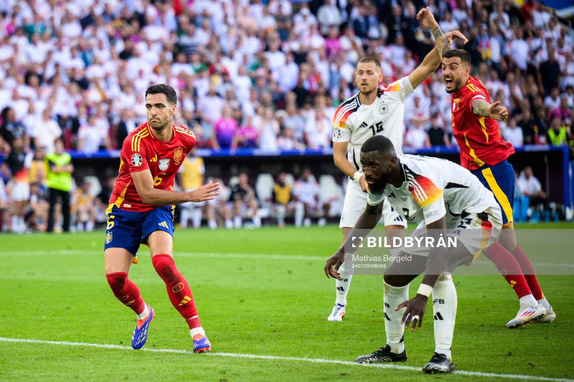 Mikel Merino of Spain celebrates