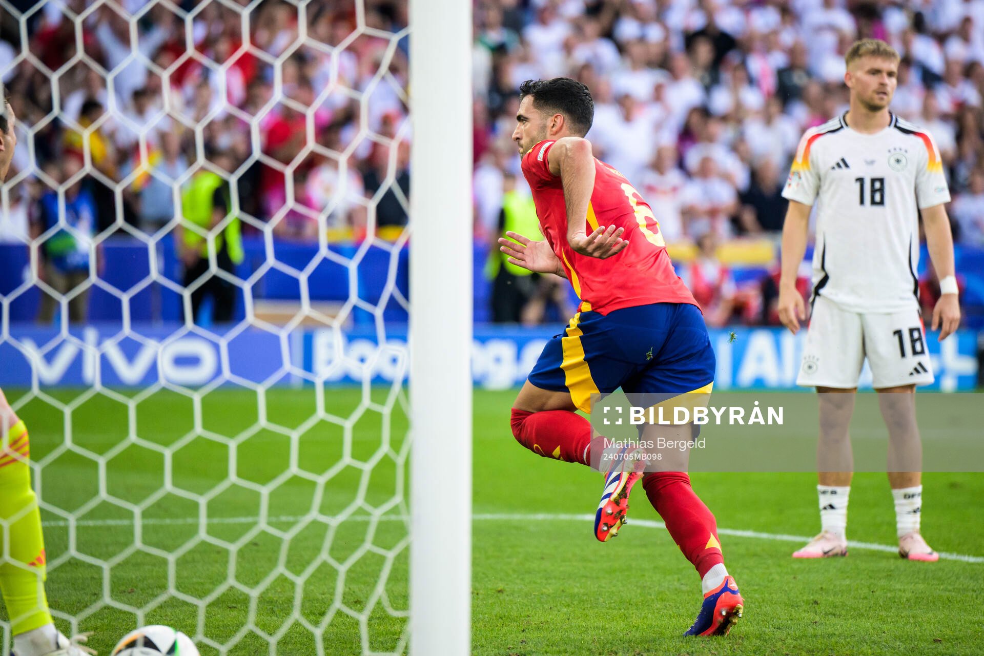 Mikel Merino of Spain celebrates