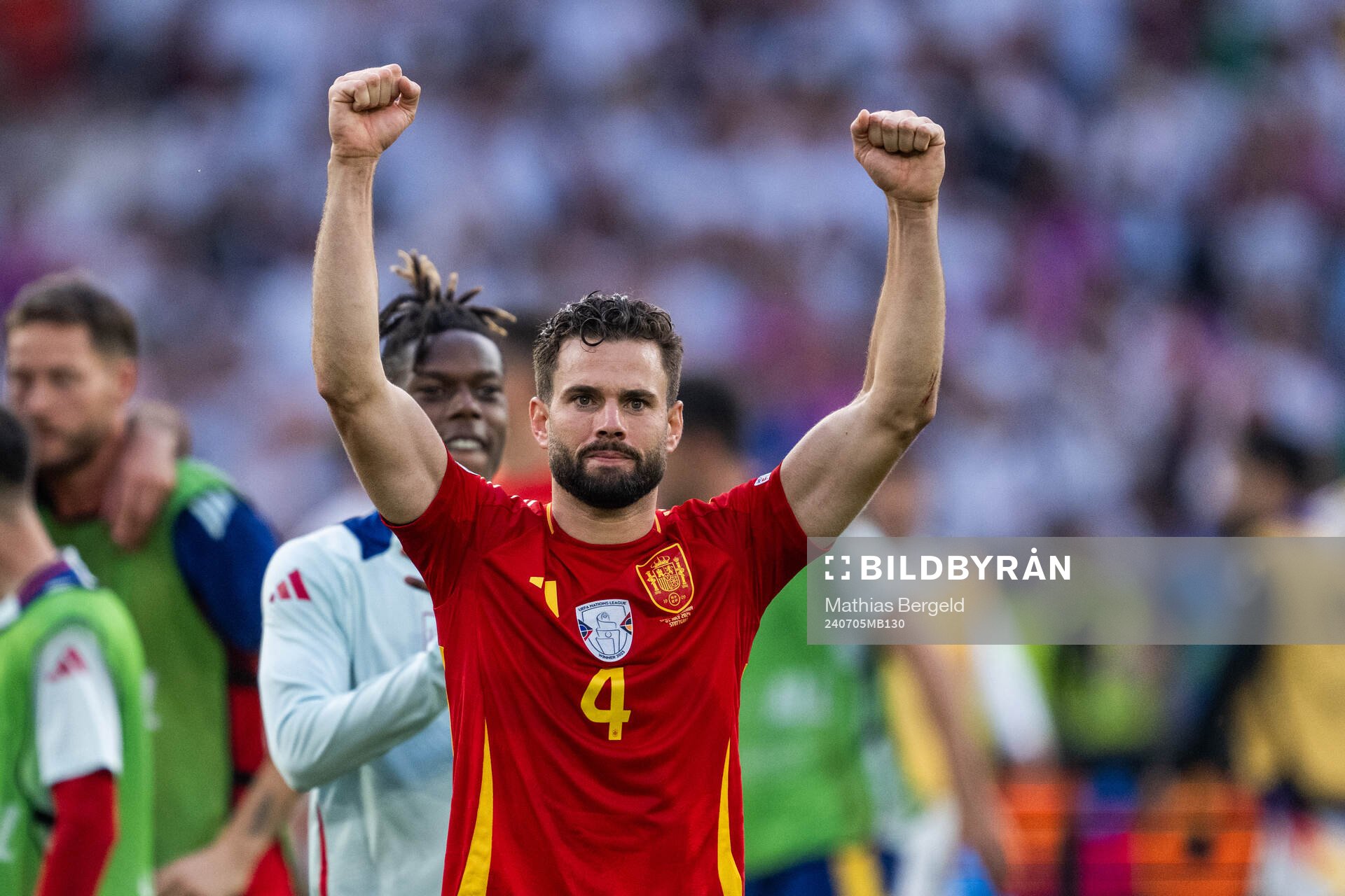 Nacho of Spain celebrates