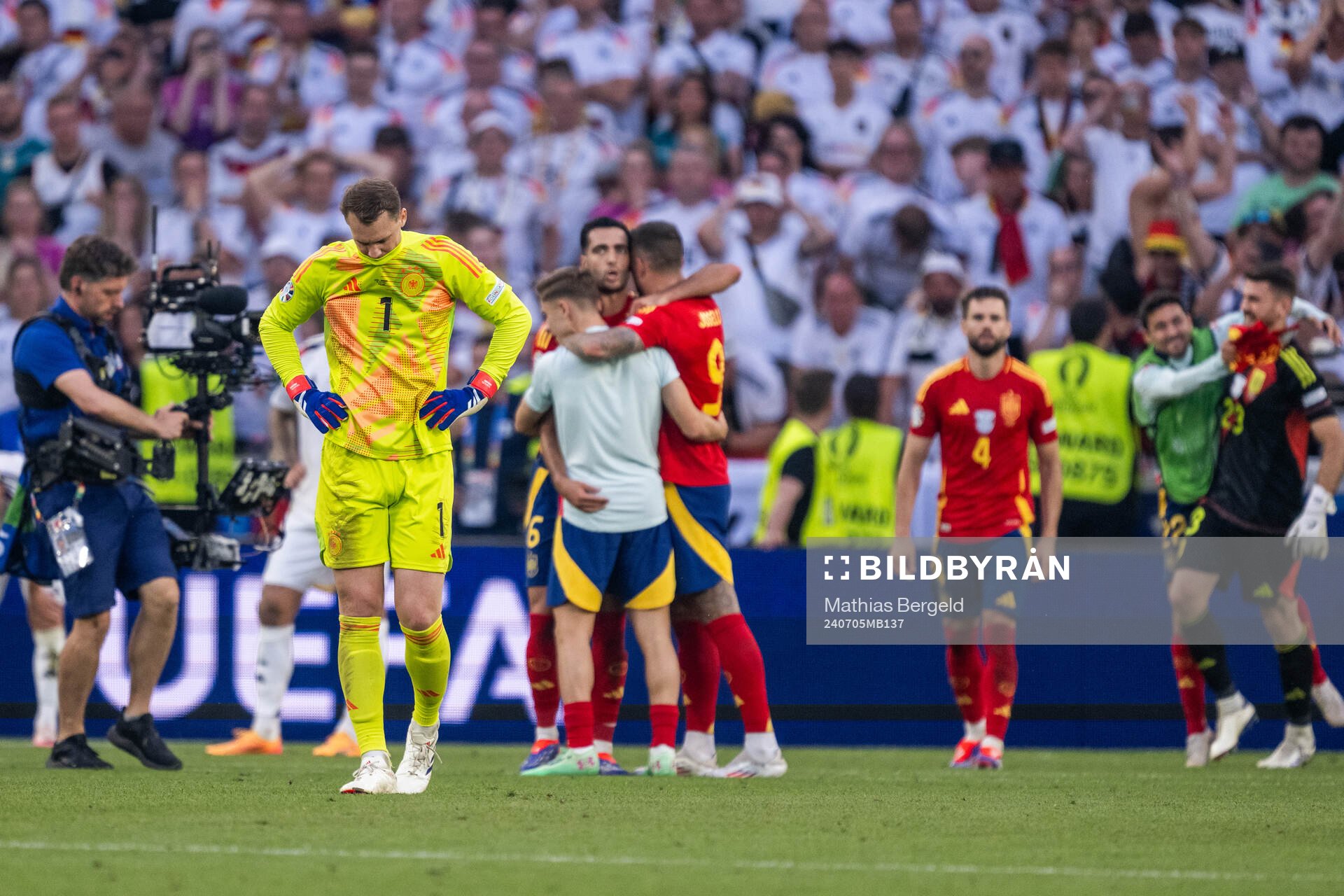 Goalkeeper Manuel Neuer of Germany looks dejected