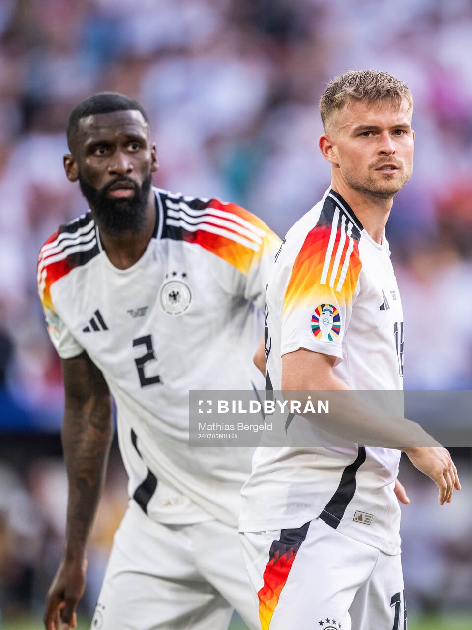 Antonio Rüdiger and Maximilian Mittelstädt of Germany
