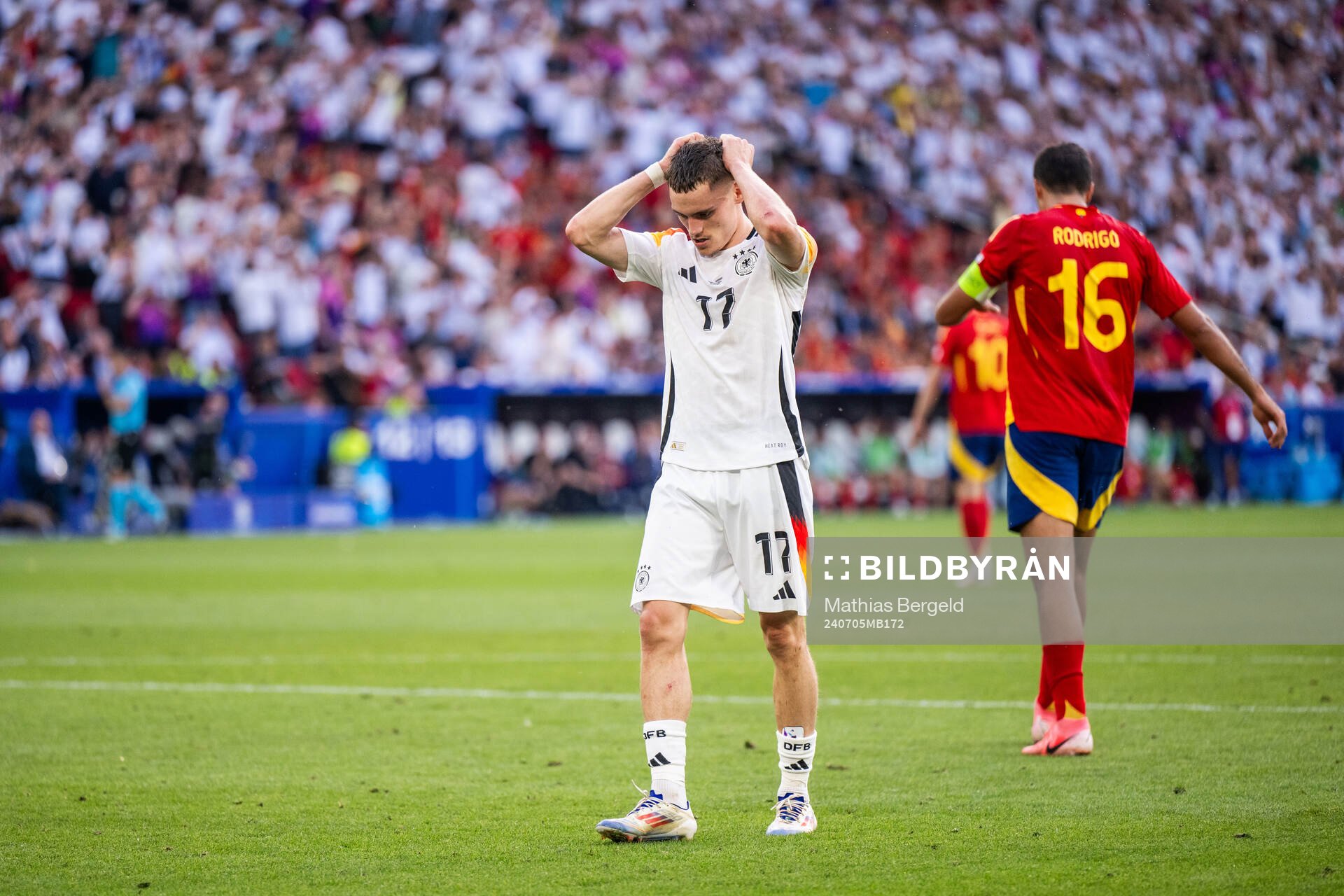 Florian Wirtz of Germany looks dejected