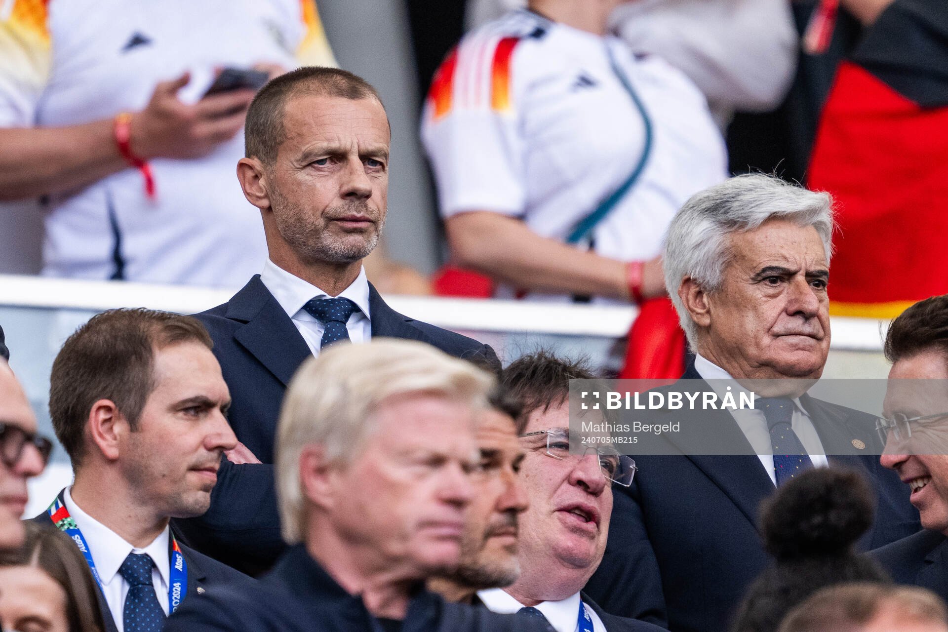 Aleksander Ceferin, president of UEFA, in the stands