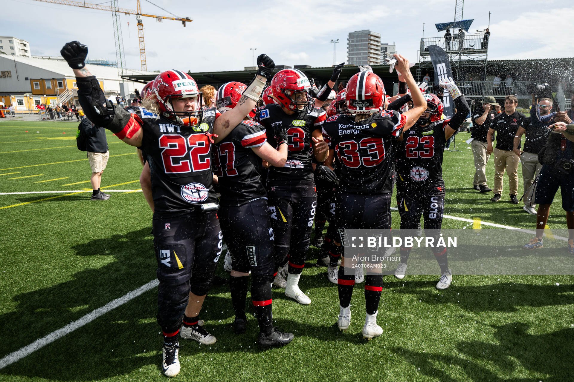 Carlstad Crusaders spelare jublar