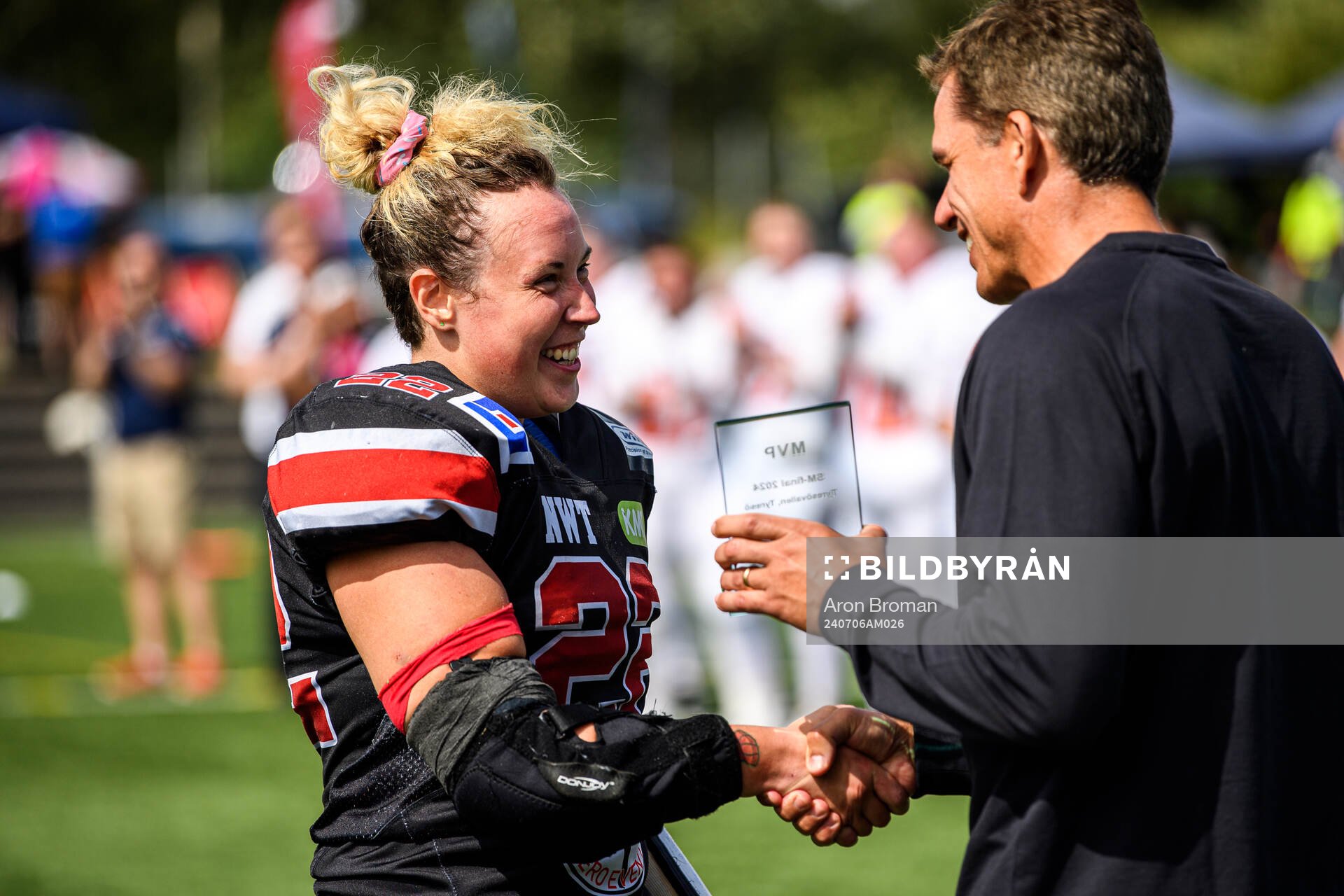 Carlstad Crusaders Gaby Knops tilldelas matchens spelare