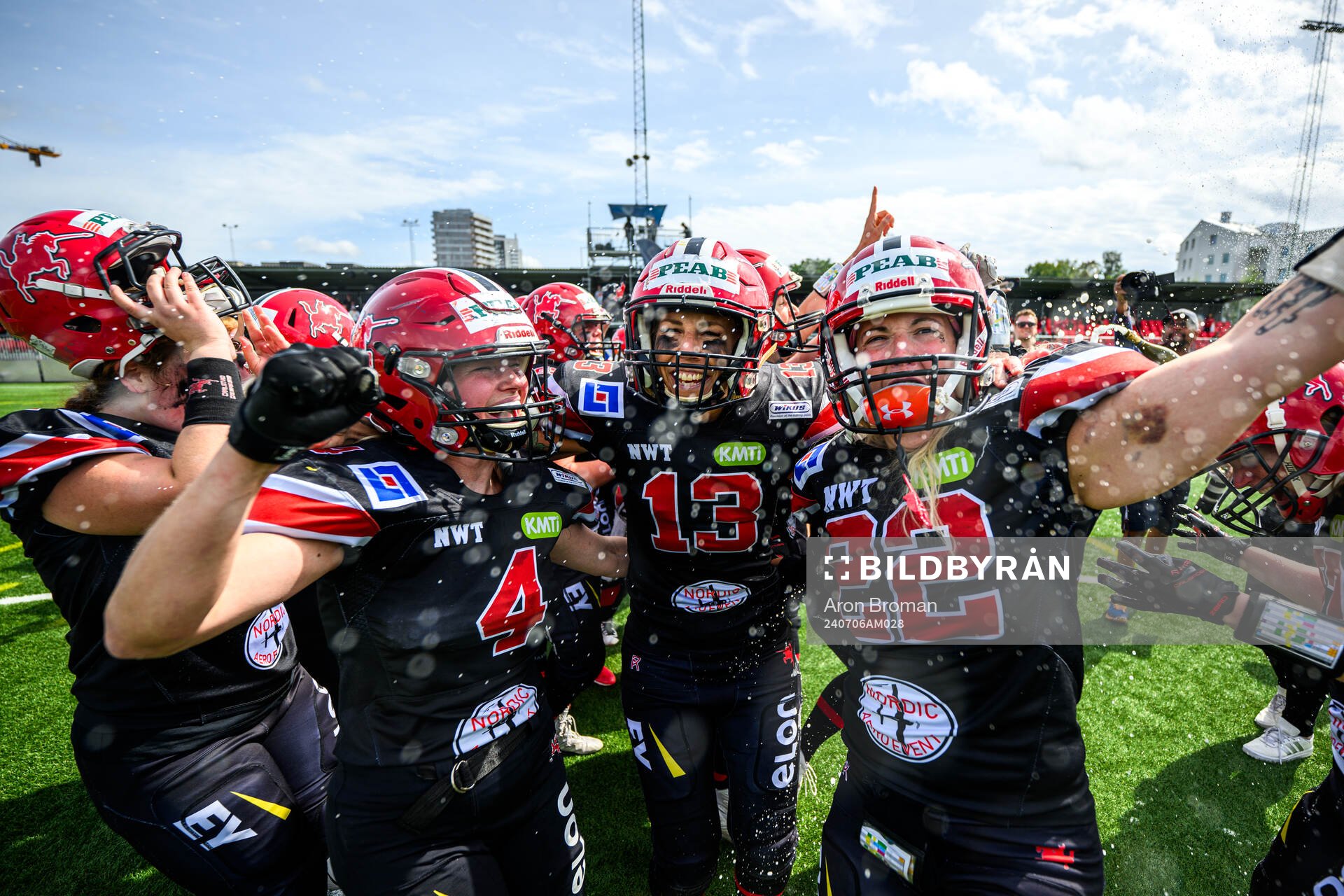 Carlstad Crusaders Sara Lidner, Linda Johansson och Gaby