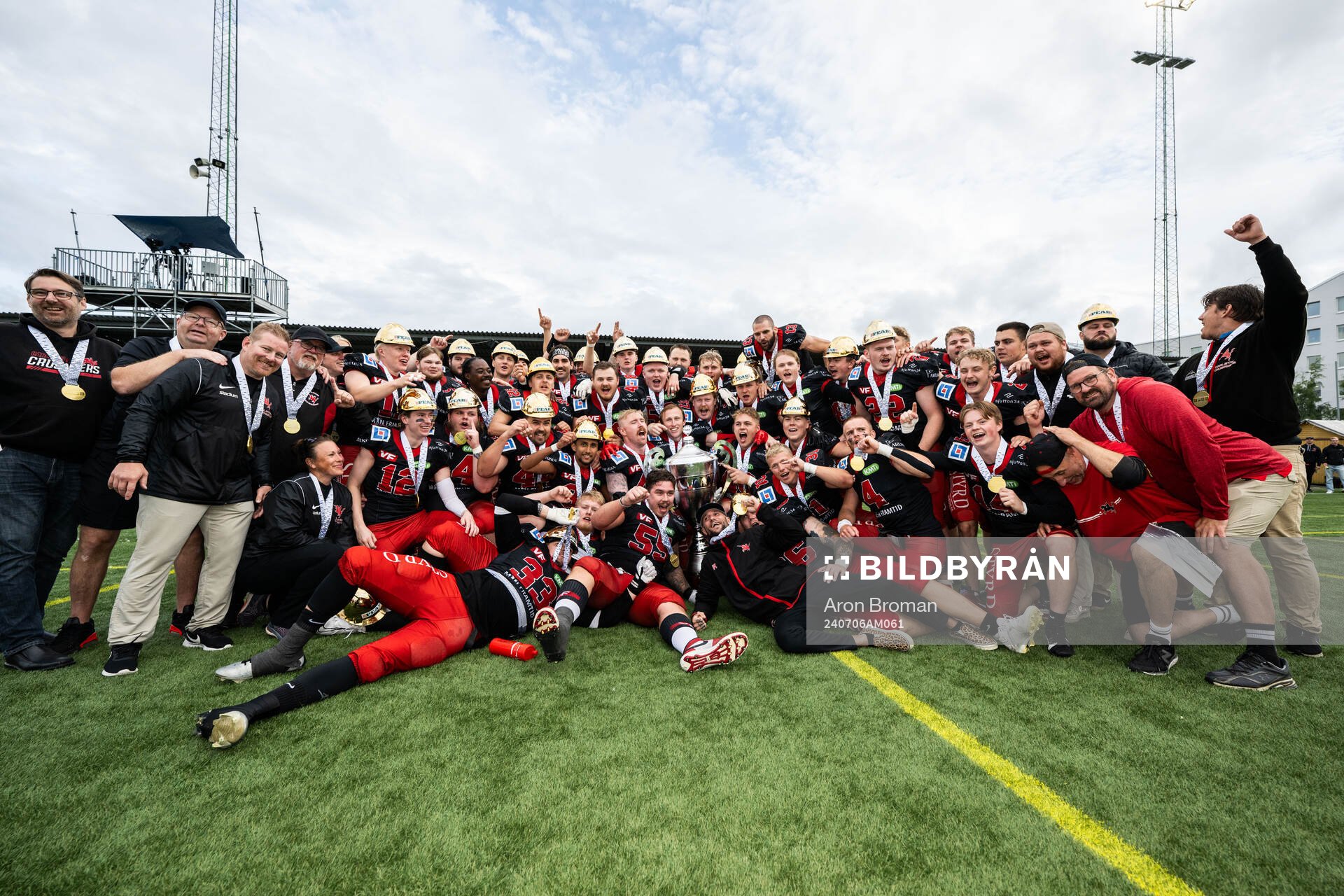 Carlstad Crusaders spelare jublar