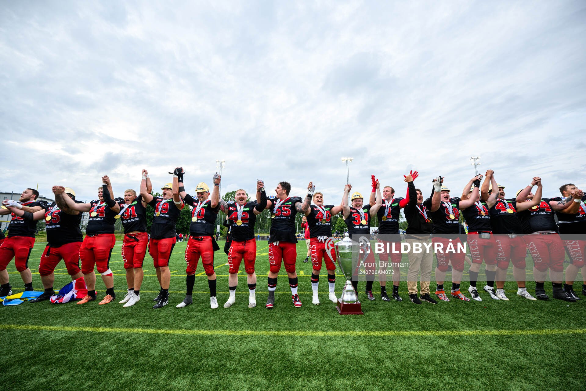 Carlstad Crusaders spelare jublar