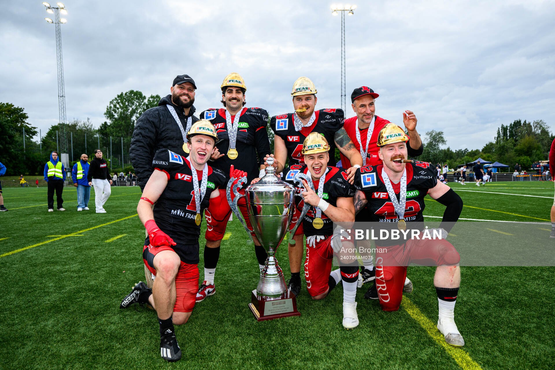 Carlstad Crusaders spelare jublar