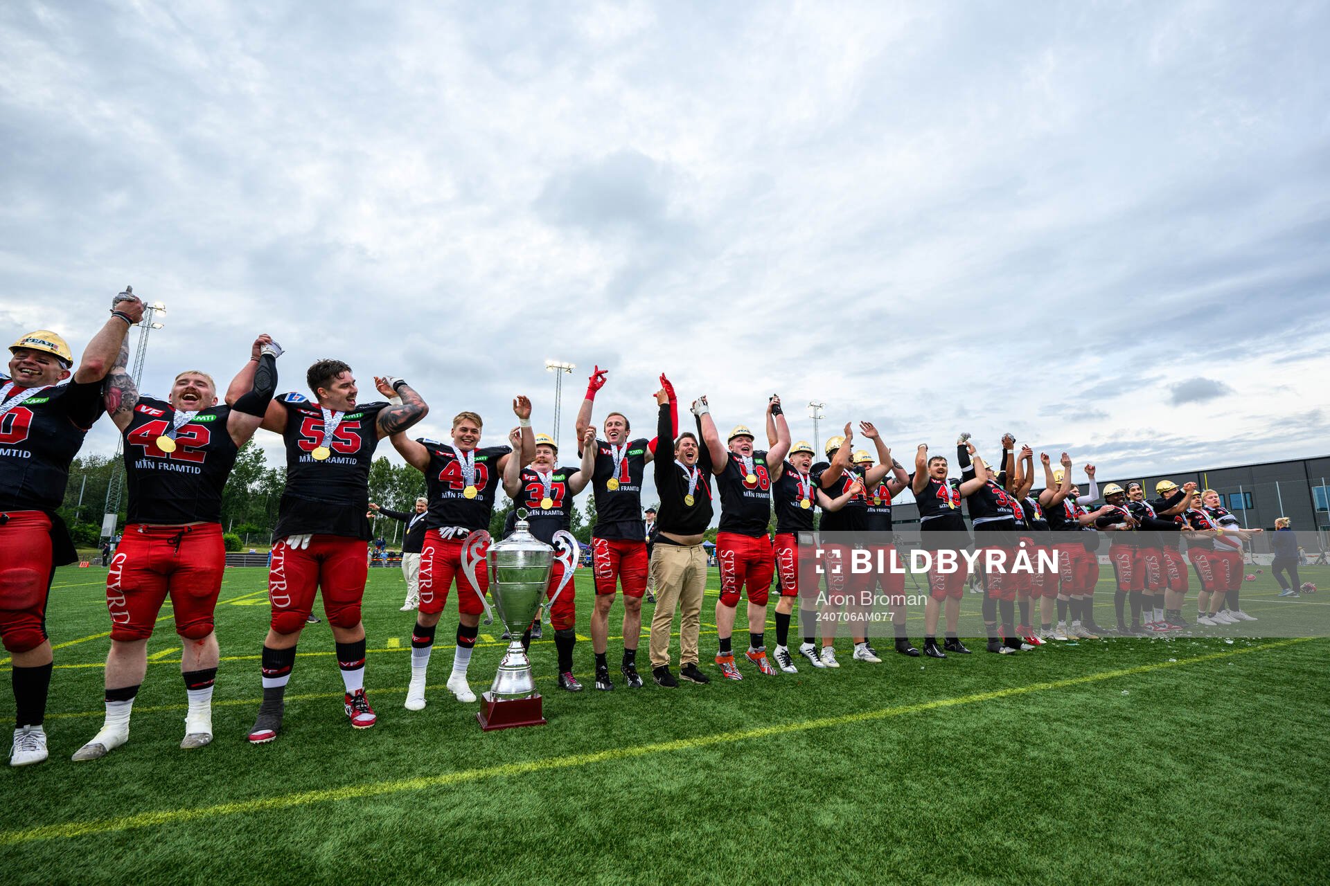 Carlstad Crusaders spelare jublar