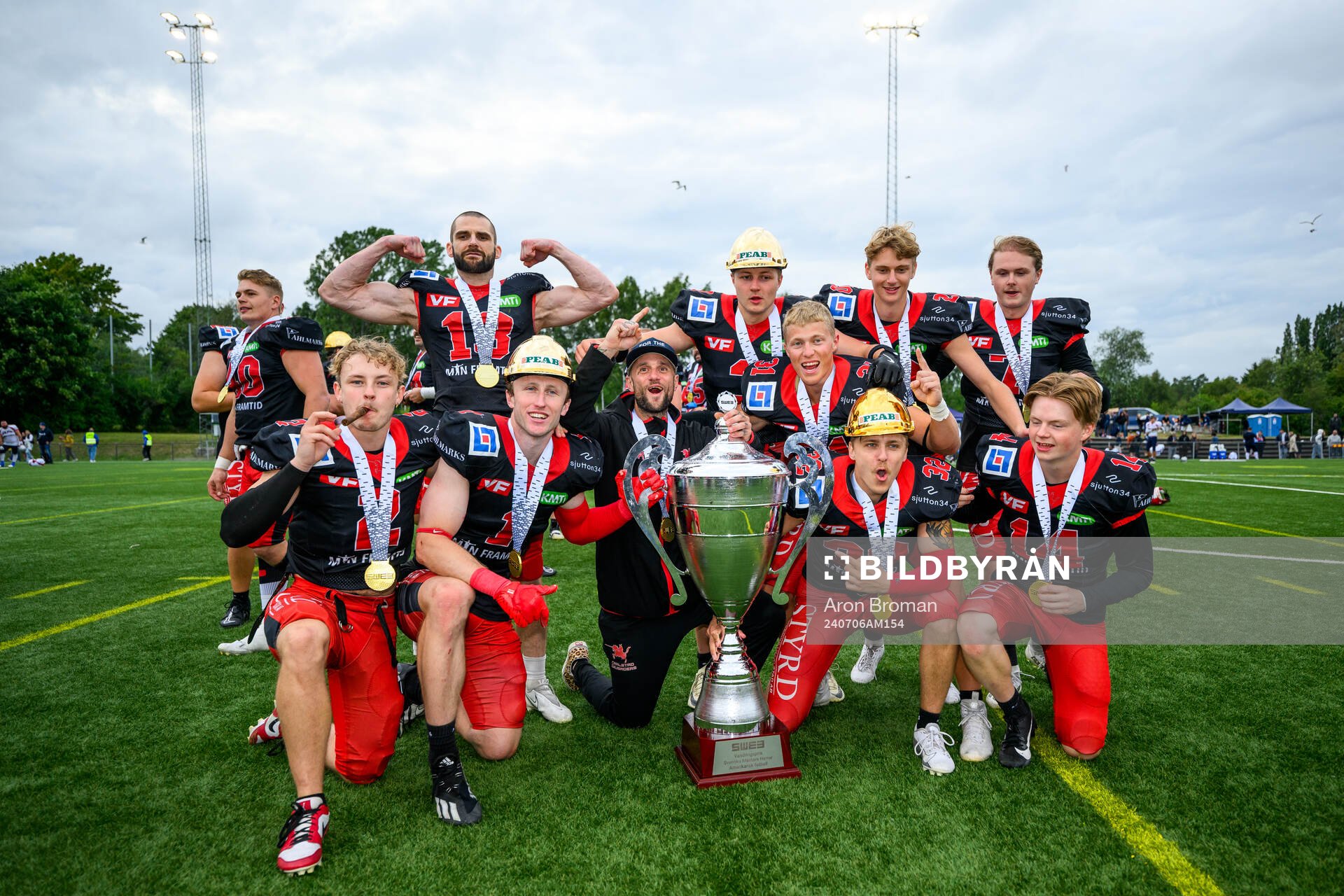 Carlstad Crusaders spelare jublar