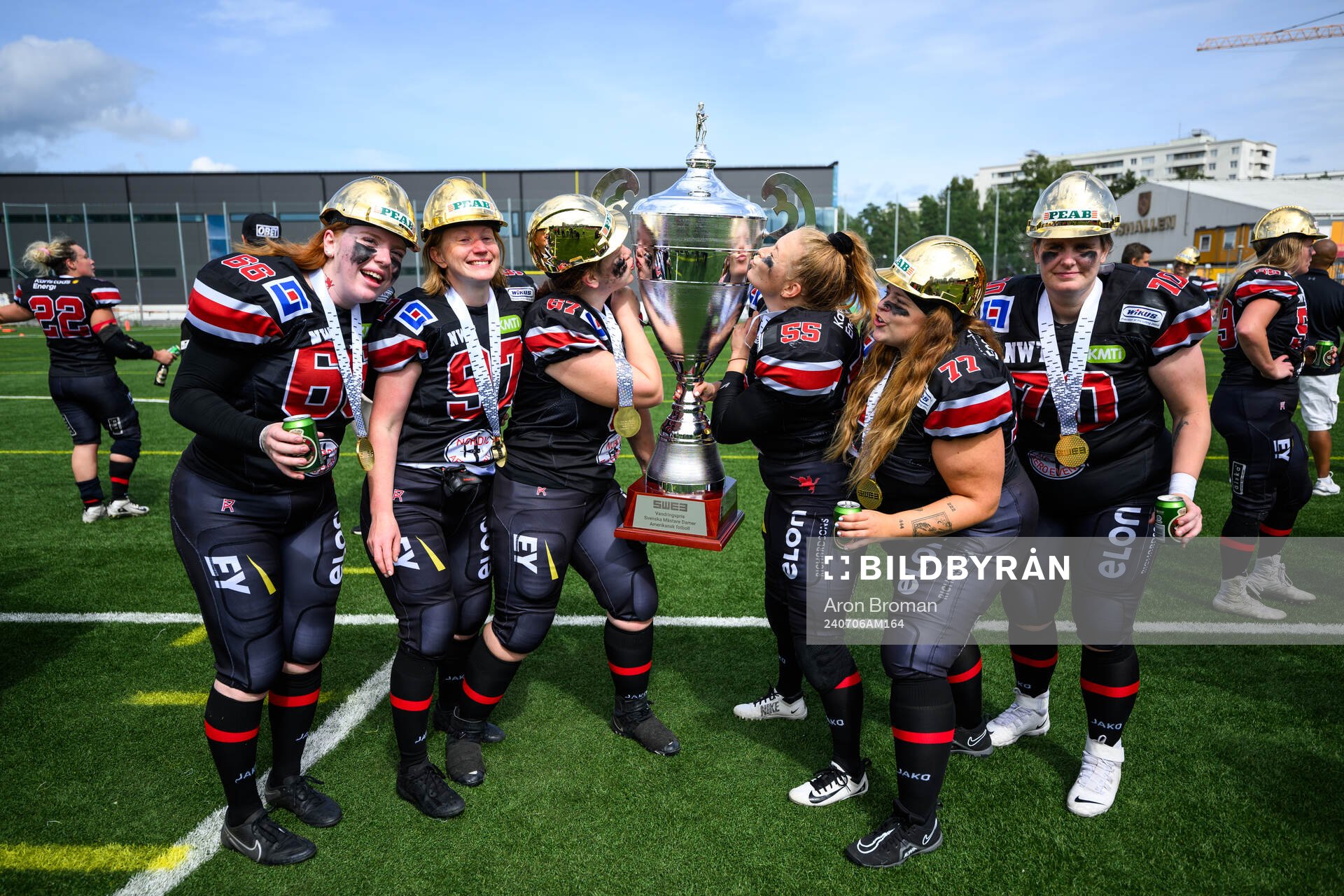Carlstad Crusaders spelare jublar