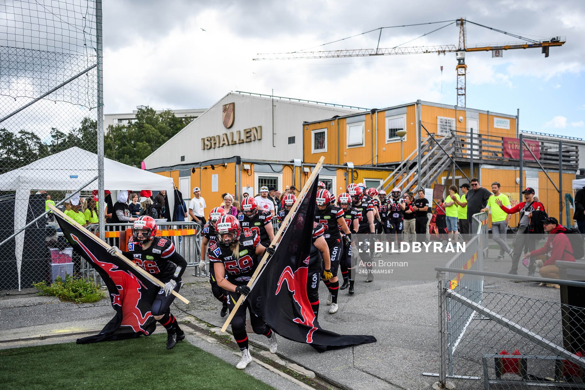 Carlstad Crusaders spelare gör entré
