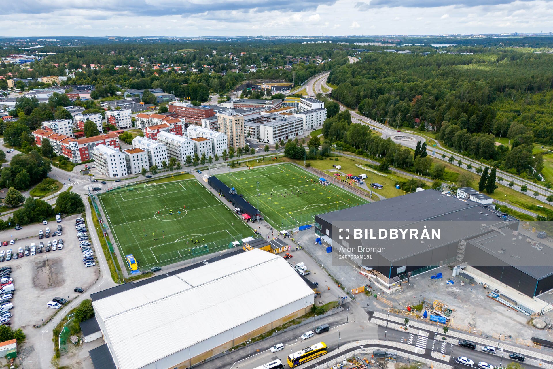 Drönarvy av Tyresövallen