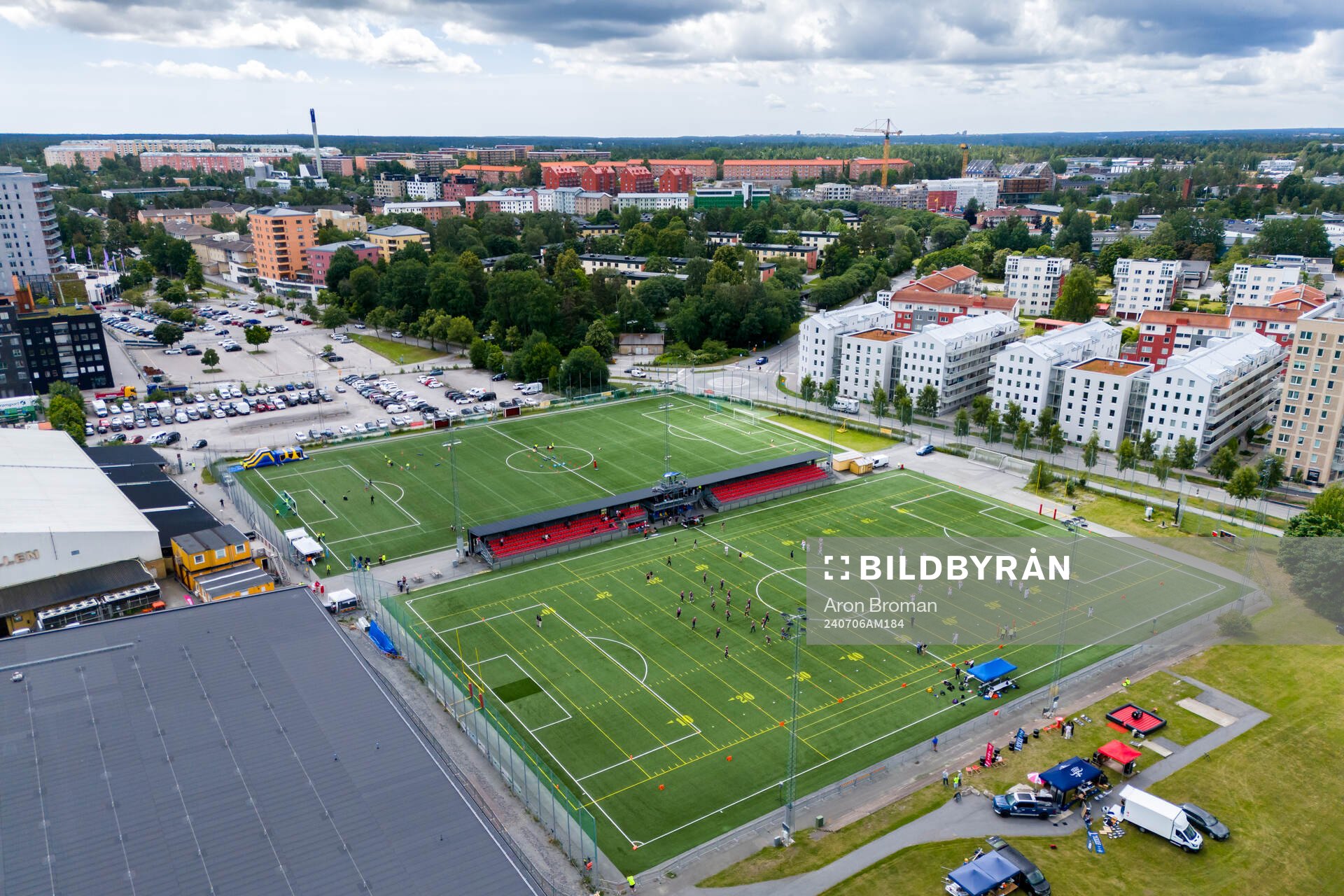 Drönarvy av Tyresövallen