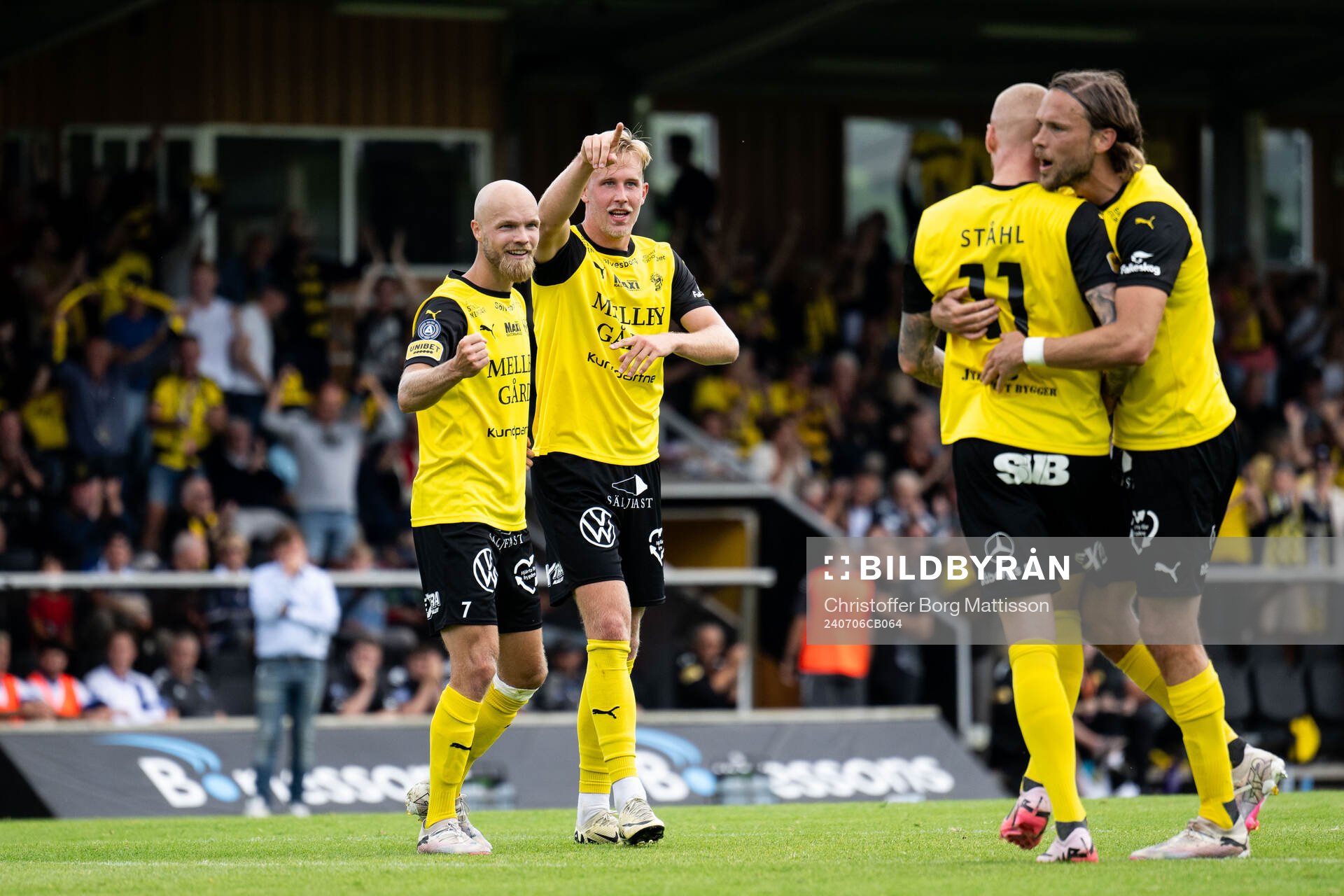 under fotbollsmatchen i Allsvenskan mellan Mjällby och
